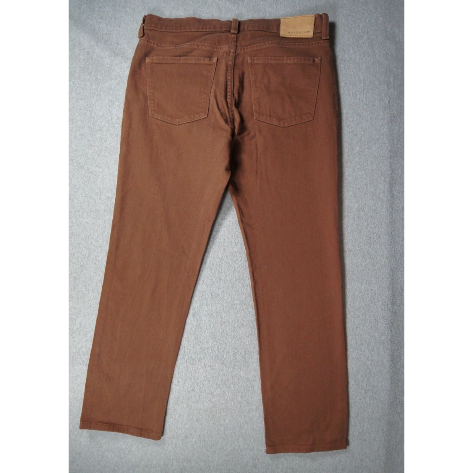 Mott & Bow Mott & Bow Jeans Mens 32x28 Brown Mercer Slim Stretch Twill Casual Jeans Pants Regular Straight Size US 32 / EU 48 - 4 Thumbnail
