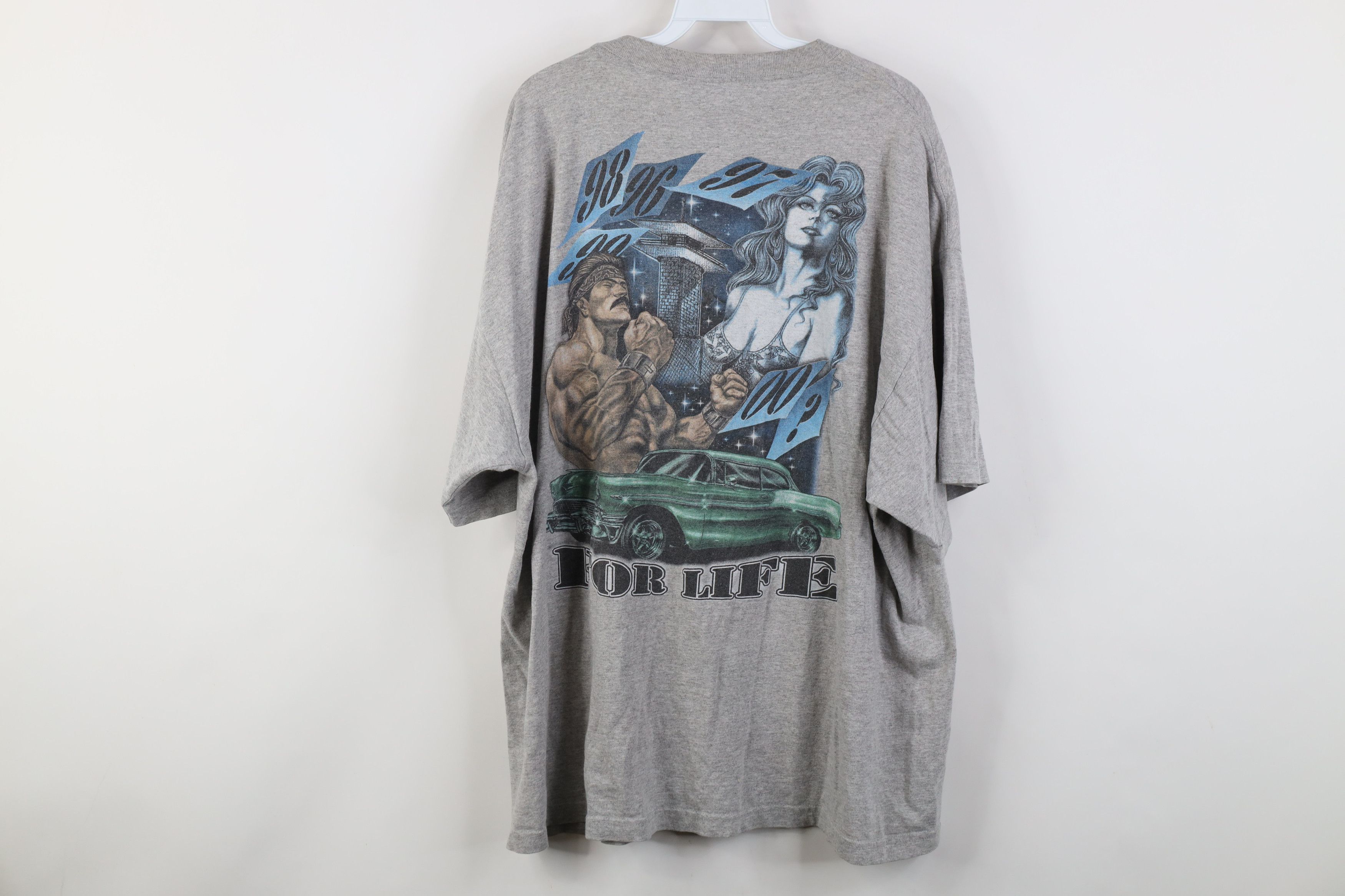 Vintage Vintage 90s Y2K Streetwear Impala Hot Rod Prison T-Shirt Size US XXL / EU 58 / 5 - 13 Thumbnail