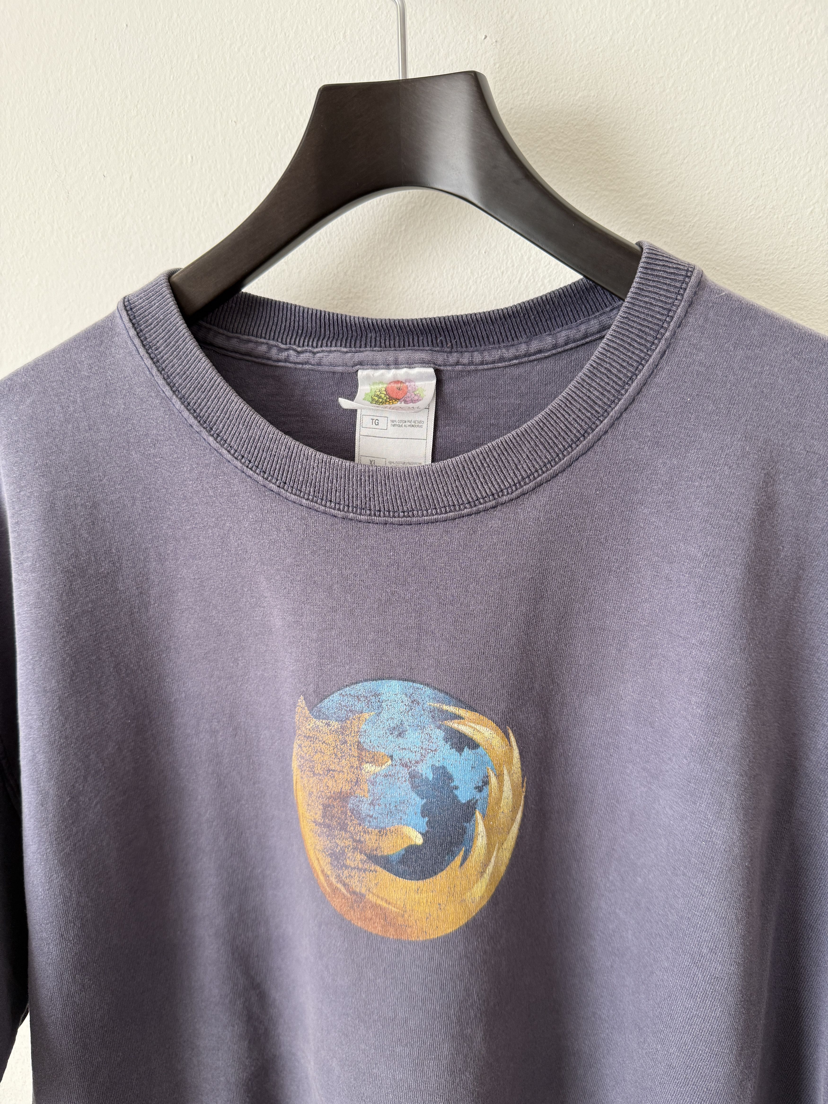 Fruit Of The Loom Vintage Mozilla Firefox Faded T-shirt Size US XL / EU 56 / 4 - 5 Thumbnail