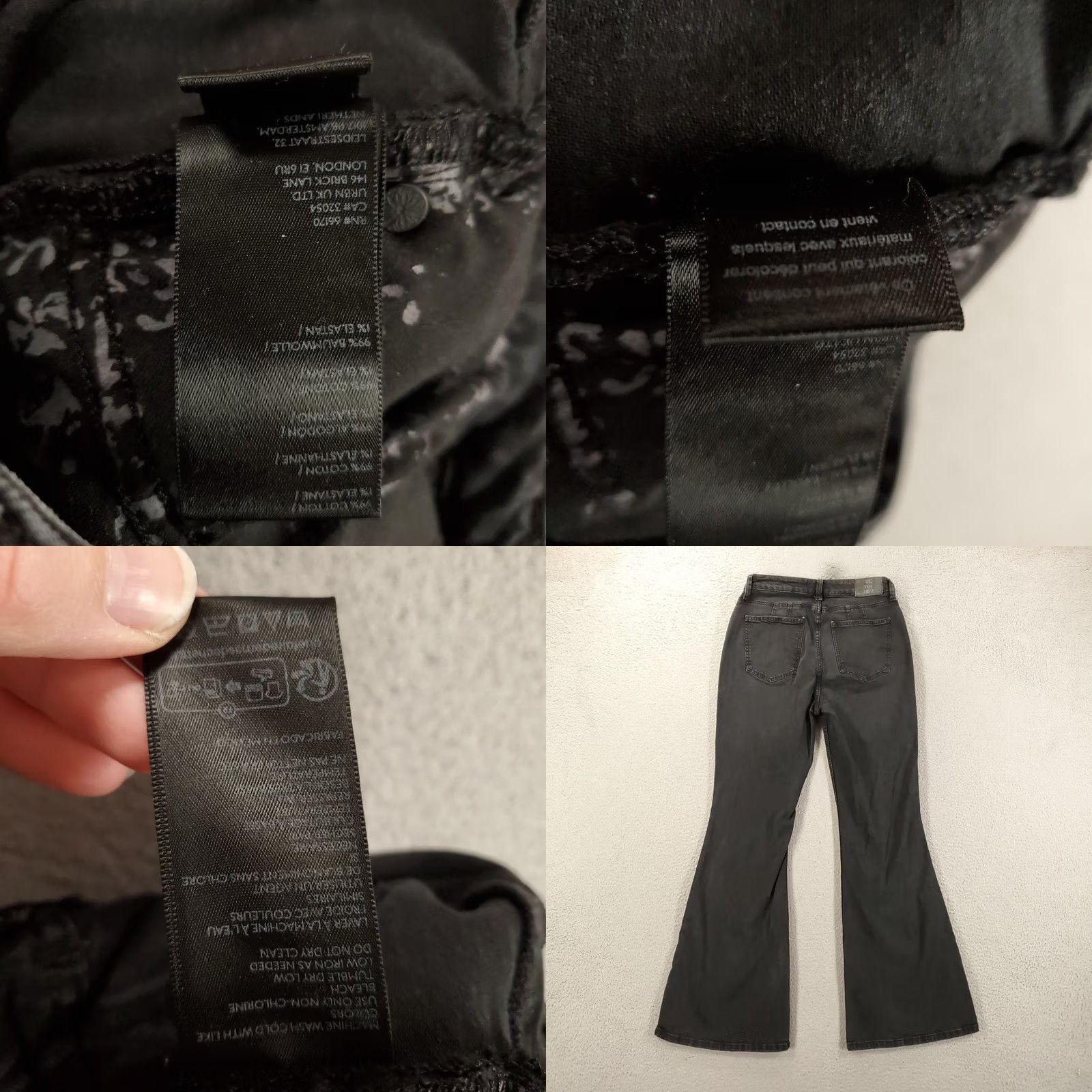Vintage We the Free CRVY Jeans Womens 27 Black Denim Flare Boot Boho Jeans Spring Fall Summer Winter 5-Pocket Womens Mens Girls Size 27" / US 4 / IT 40 - 8 Thumbnail