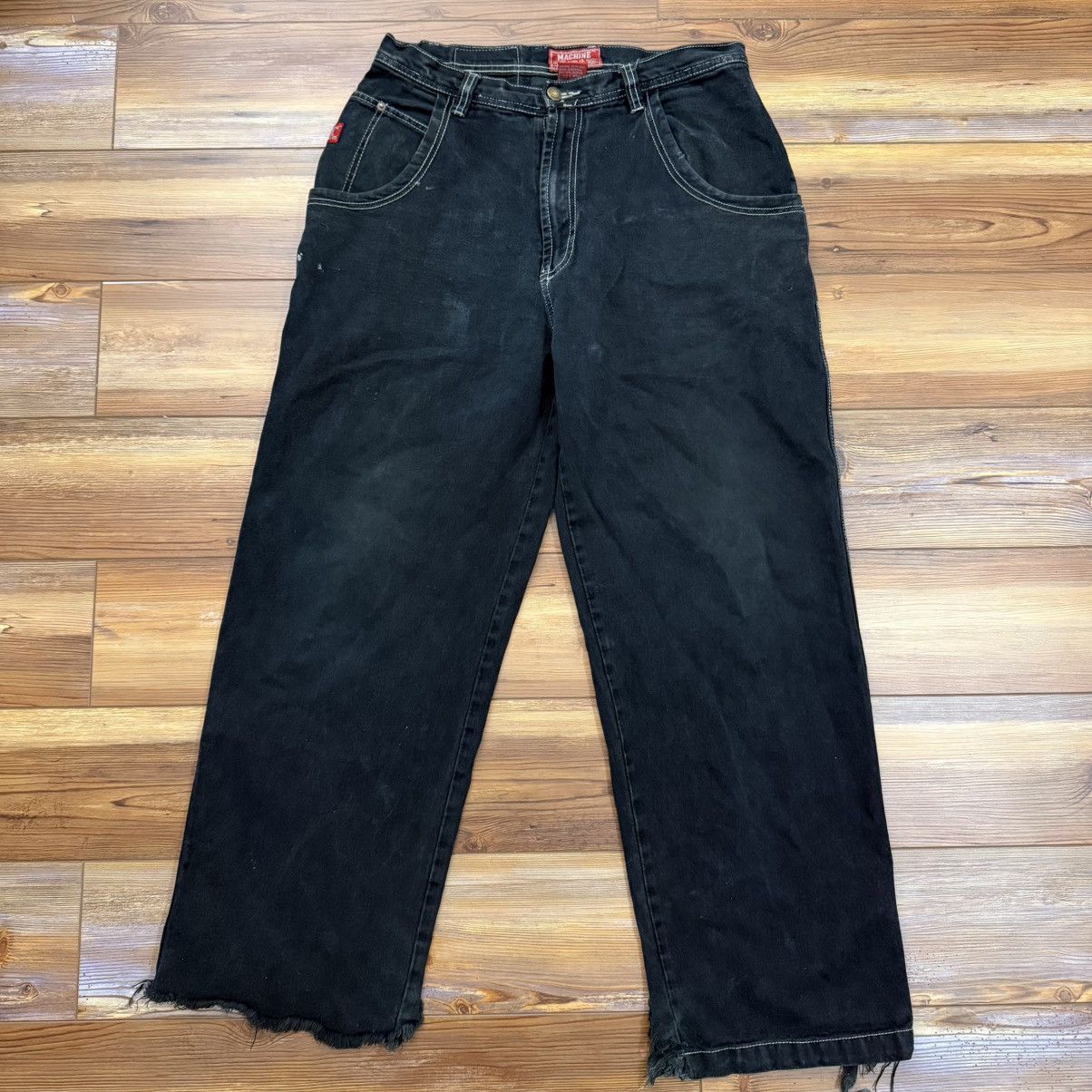 Other Vintage Black Baggy JNCO Style Embroidered Skate Baggy Jeans Size US 32 / EU 48 - 2 Thumbnail