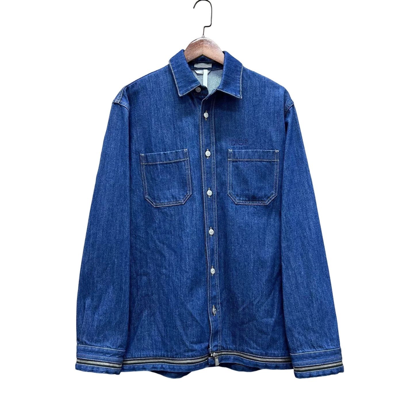 Dior Dior Embroidered Logo Denim Shirt Jacket Size S Size US S / EU 44-46 / 1 - 1 Thumbnail