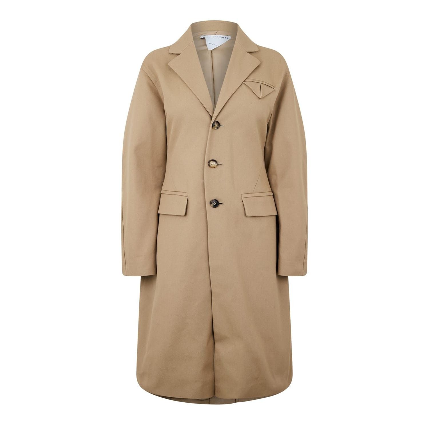 Bottega Veneta Bottega Veneta Relaxed Fit Coat in Beige Size XS / US 0-2 / IT 36-38 - 1 Thumbnail