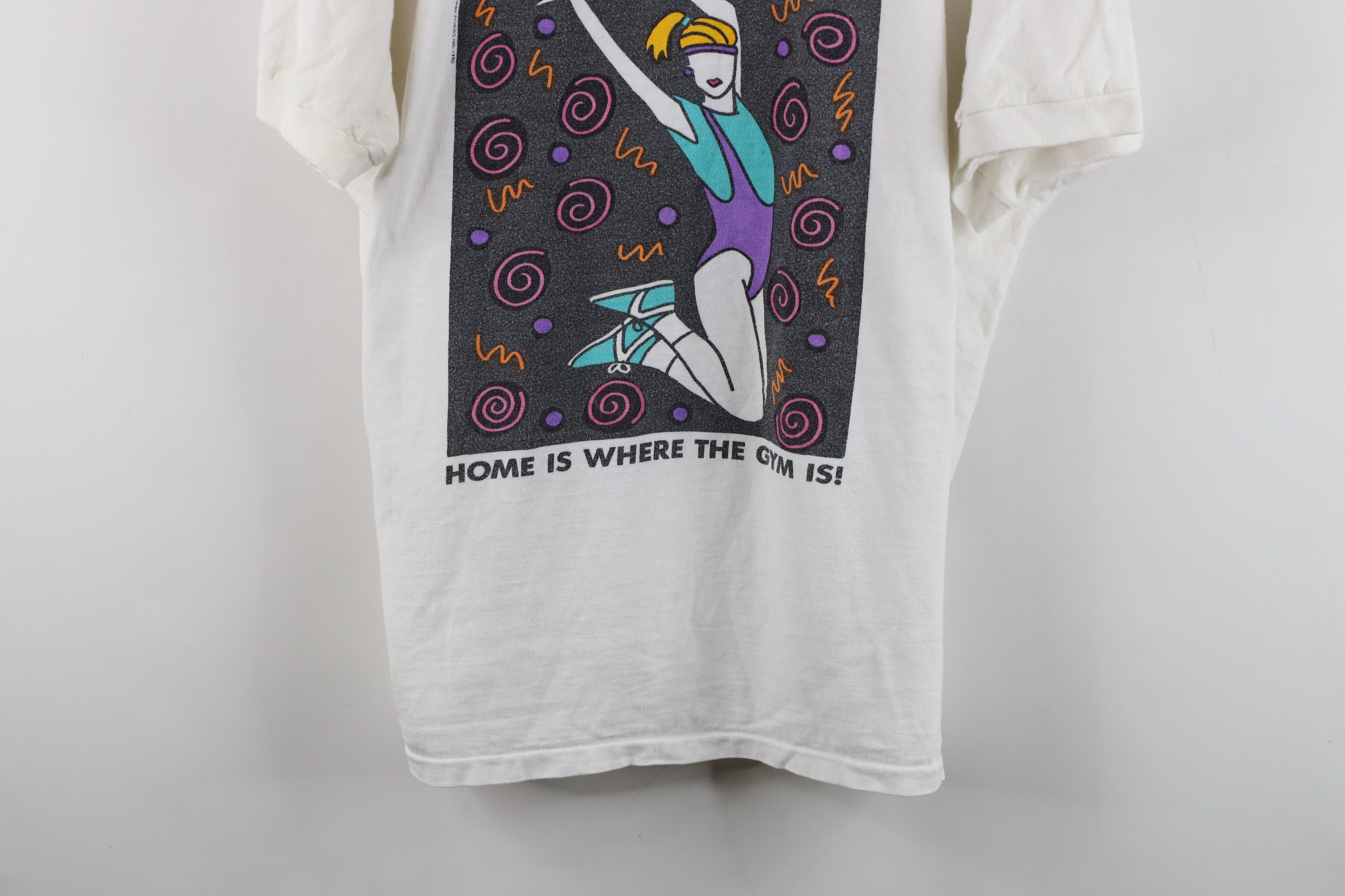 Vintage Vintage 90s Dolman Sleeve Gym Workout Jersey T-Shirt Size ONE SIZE - 3 Thumbnail