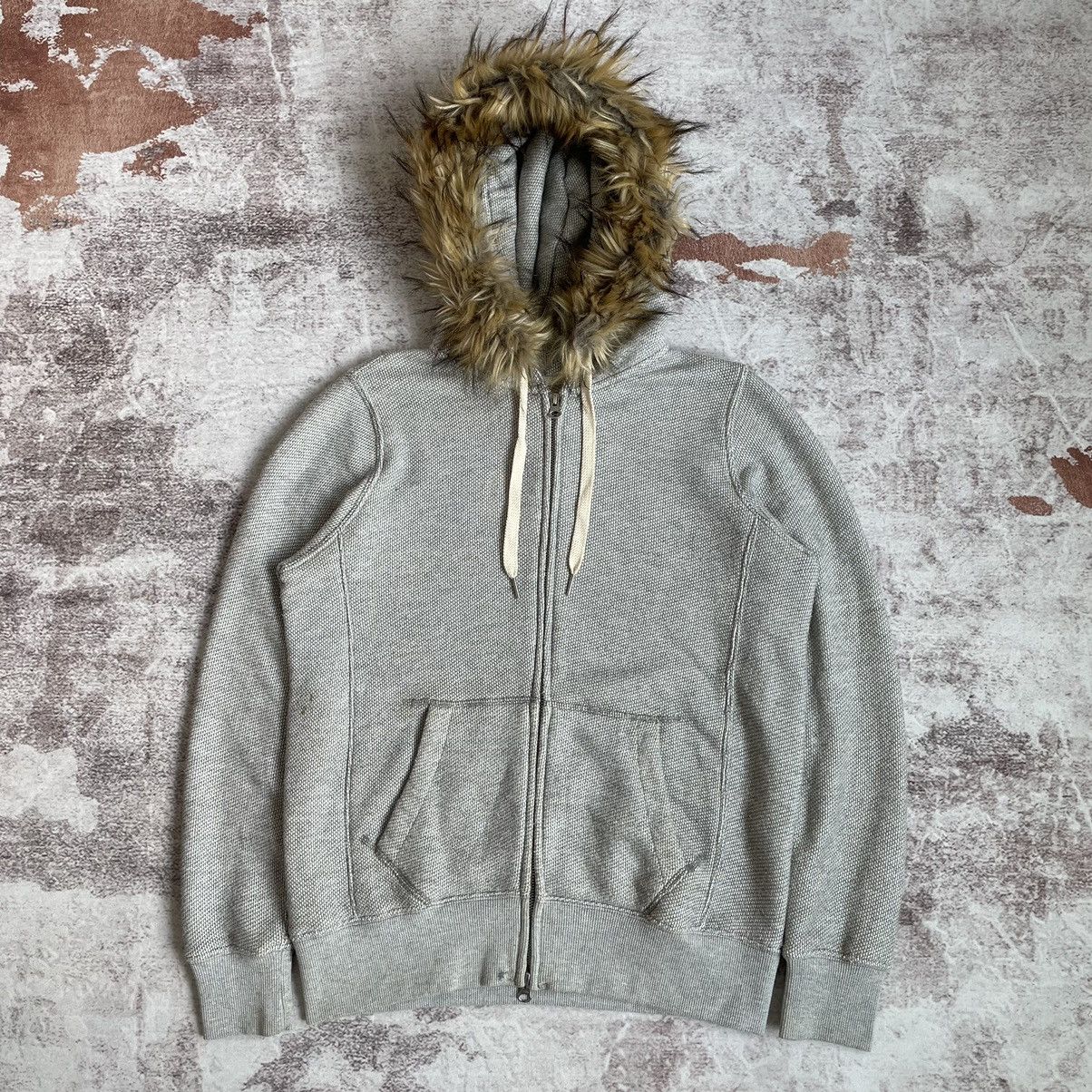 GOMME HOMME fur jacket big hoodie Y2K