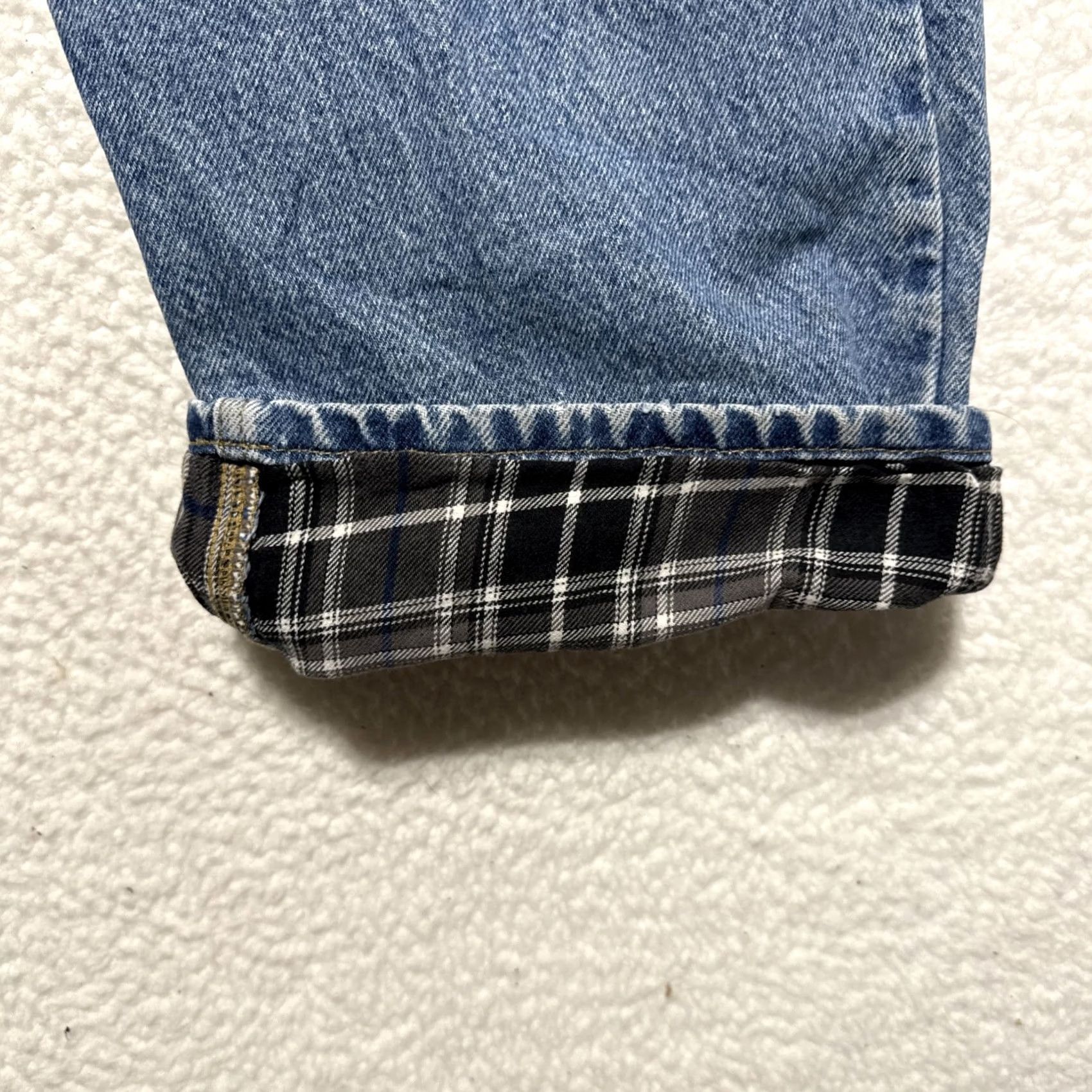 Carhartt CARHARTT Jeans Relaxed Denim 38x31 5-Pocket Lined Plaid Blue Men’s Size 38 Inseam 31 Vintage No Size US 38 / EU 54 - 4 Thumbnail