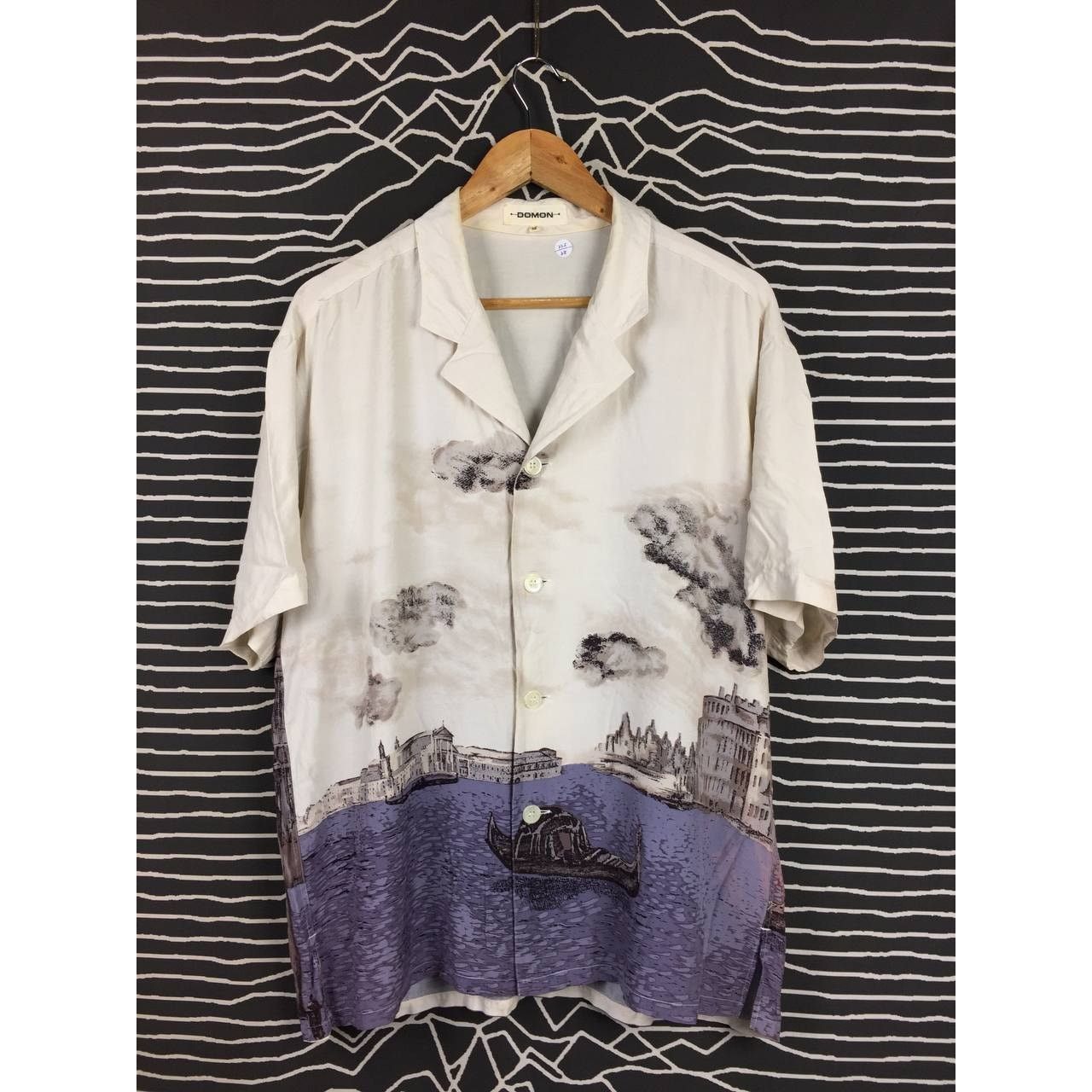 Japanese Brand × Vintage DOMON Japanese Brand Abstract Print Camp Collar Shirt Size US M / EU 48-50 / 2 - 1 Thumbnail