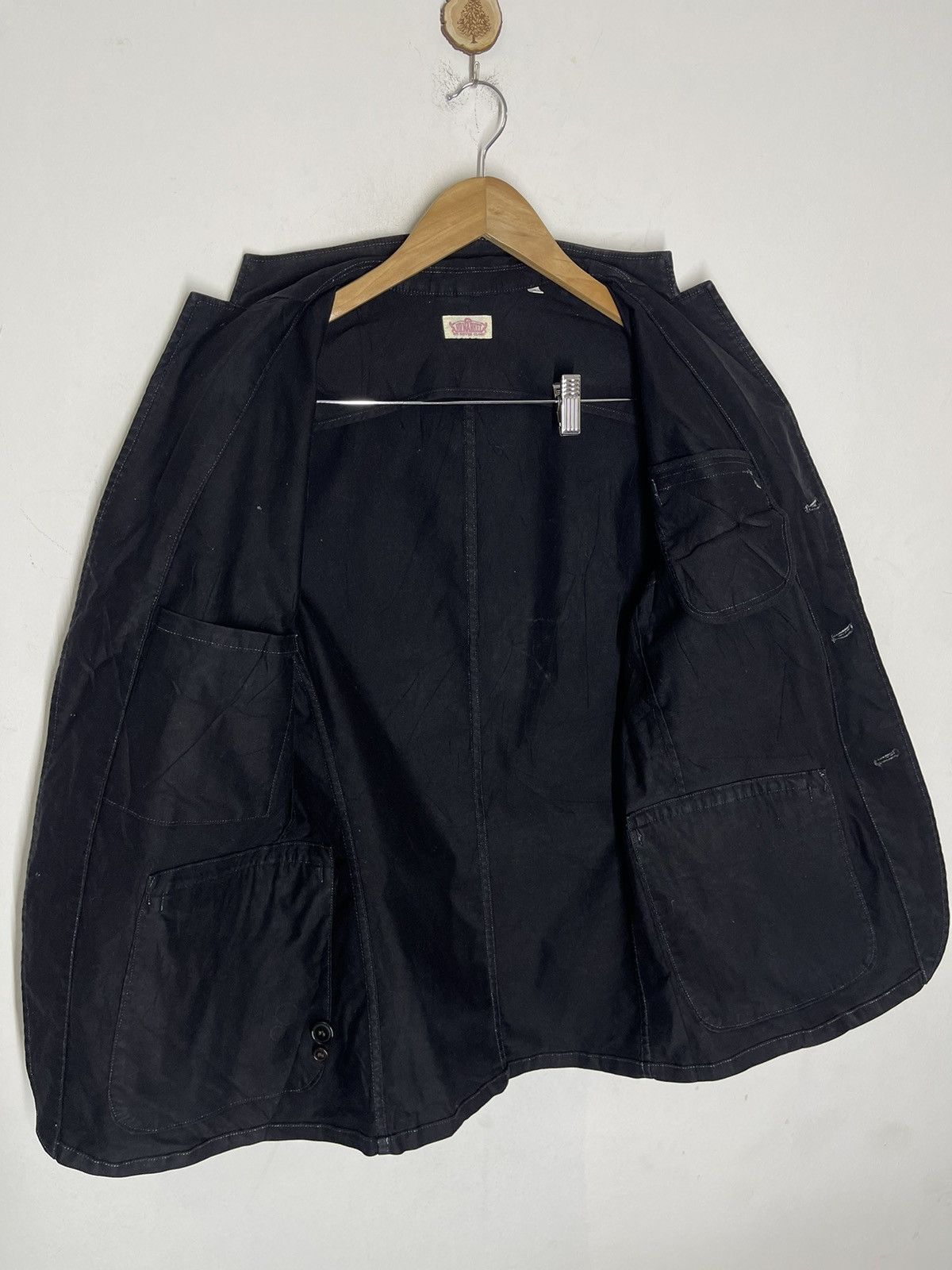 HOLLYWOOD RANCH MARKET VINTAGE HR MARKET MOLESKIN BLACK JACKET BLUE BLUE JP Size US M / EU 48-50 / 2 - 2 Thumbnail