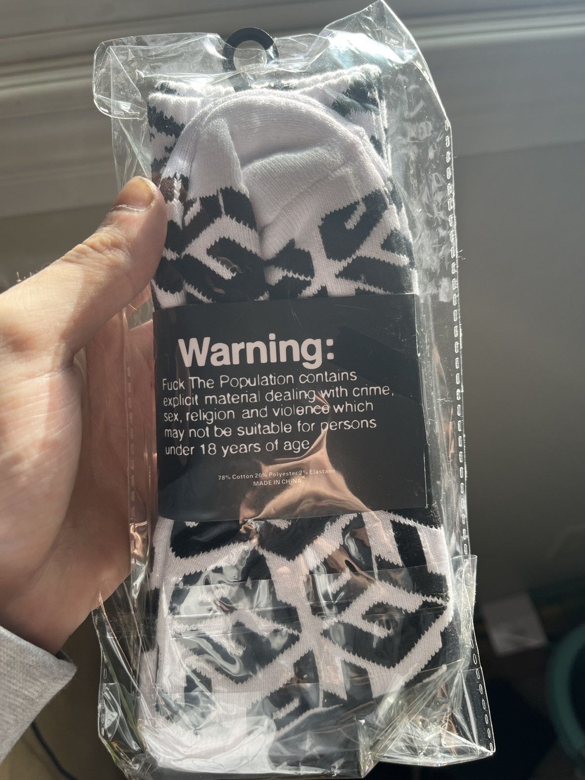 Fuck The Population FTP “Fuck The Population” W&B Dimension FTP socks Size ONE SIZE - 2 Thumbnail