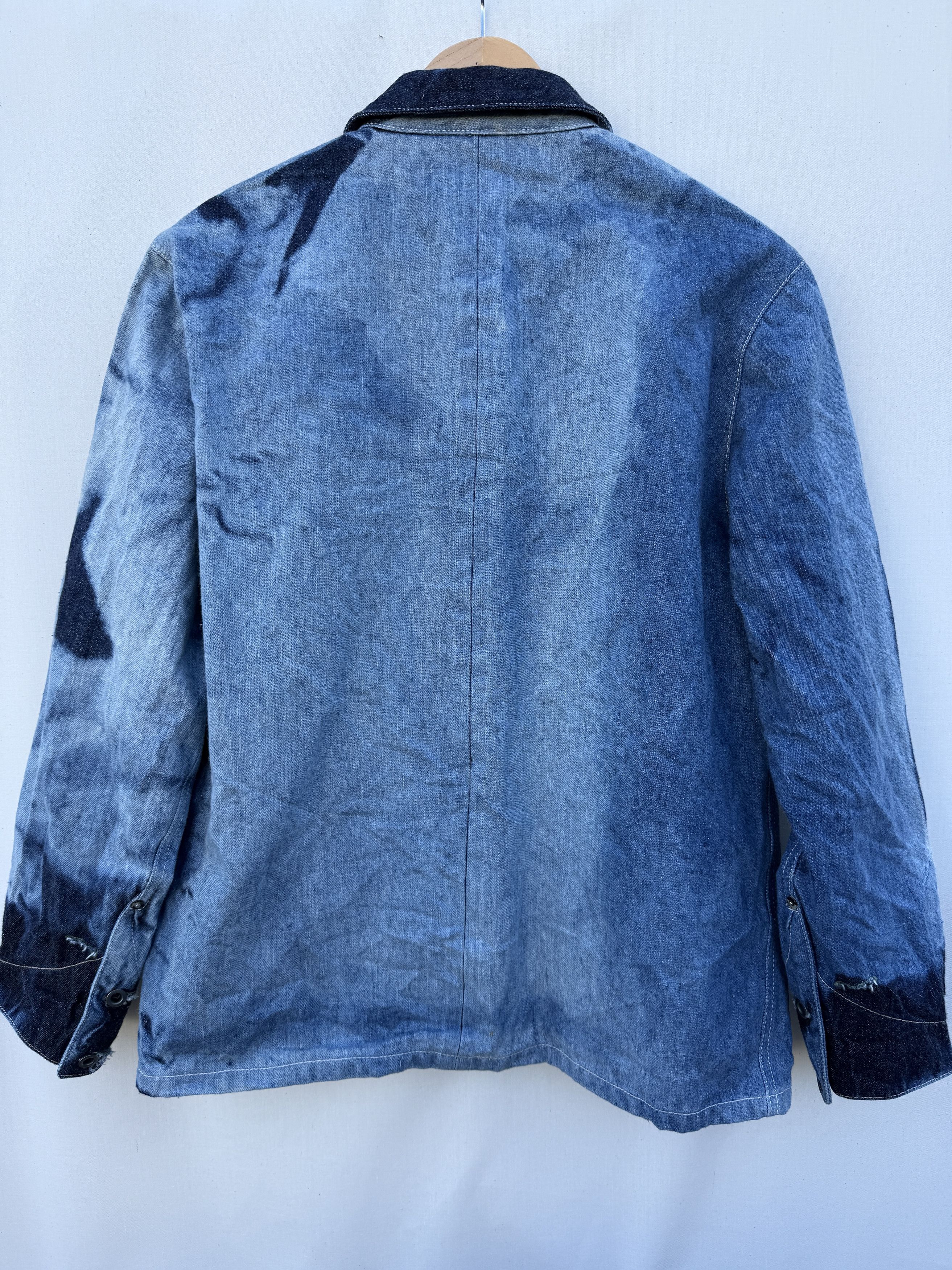Other Vimeux Acid Wash Japanese Dual Ticker Selvedge Chore Jacket Size US M / EU 48-50 / 2 - 2 Thumbnail