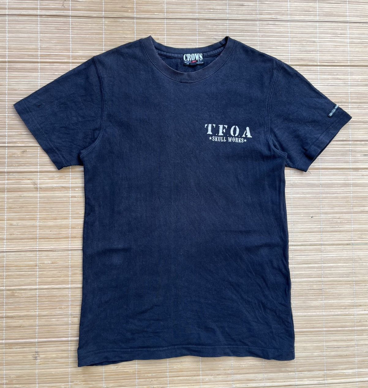 Japanese Brand T.F.o.A x skull works x jetmoon distress t shirt Size US S / EU 44-46 / 1 - 2 Thumbnail