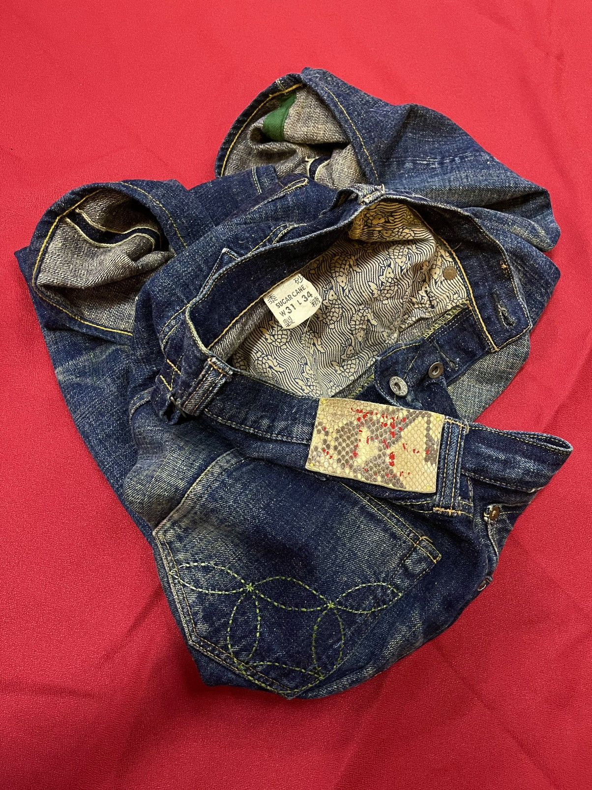 Sugar Cane × Toyo Enterprises SUGARCANE SPECIAL PRODUCT OF OKINAWA DENIM JEANS Size US 31 - 6 Thumbnail