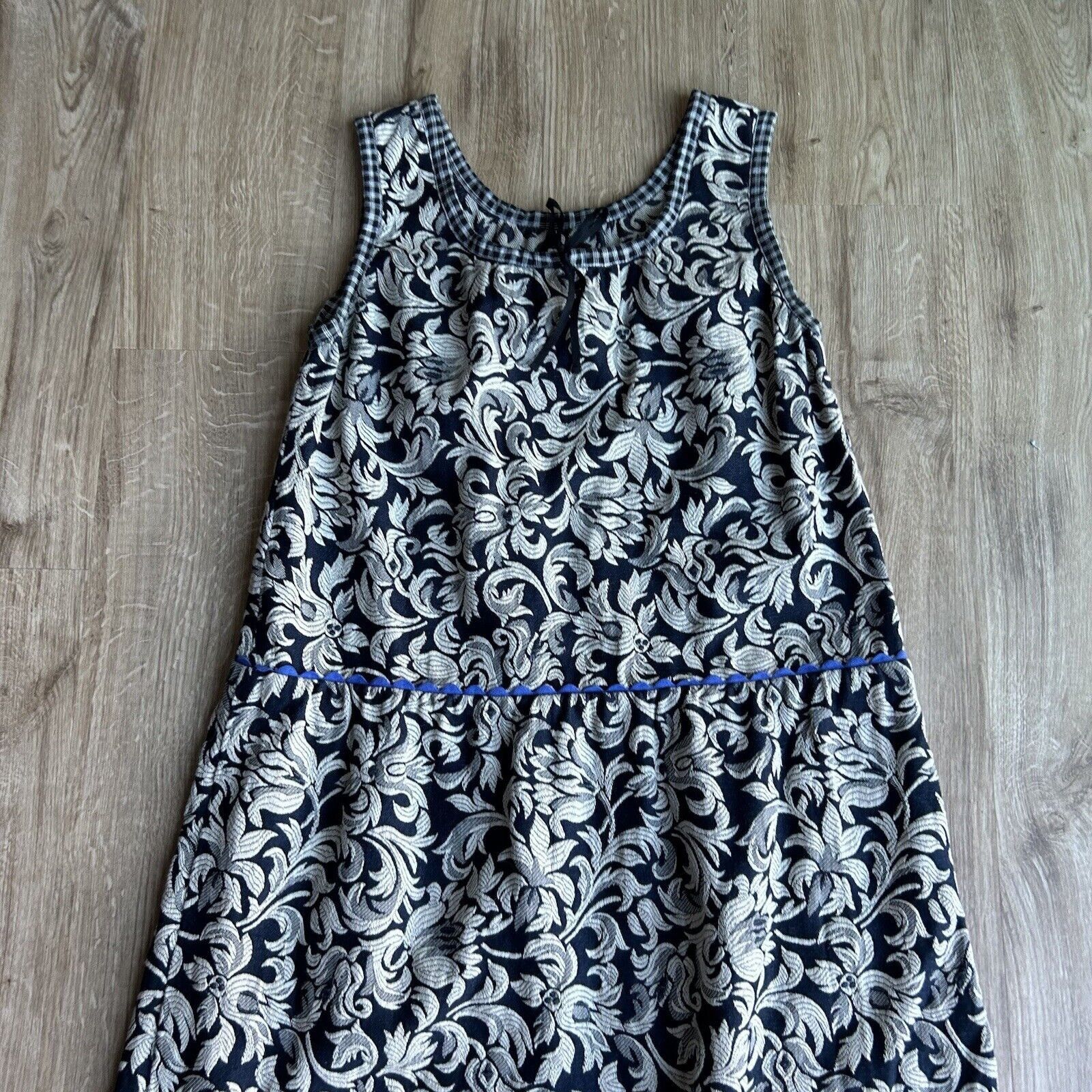 Dosa DOSA Women’s Dress Gray Blue Mini Floral Paisley Sleeveless Size L / US 10 / IT 46 - 2 Thumbnail