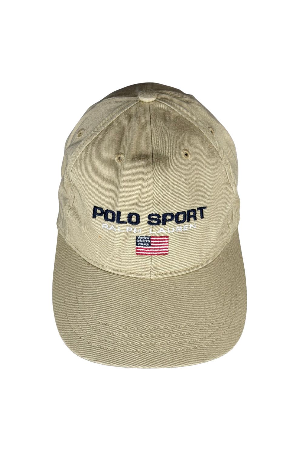 Polo Ralph Lauren Vintage Polo Sport Ralph Lauren USA Flag Cap Khaki Strapback Size ONE SIZE - 13 Thumbnail