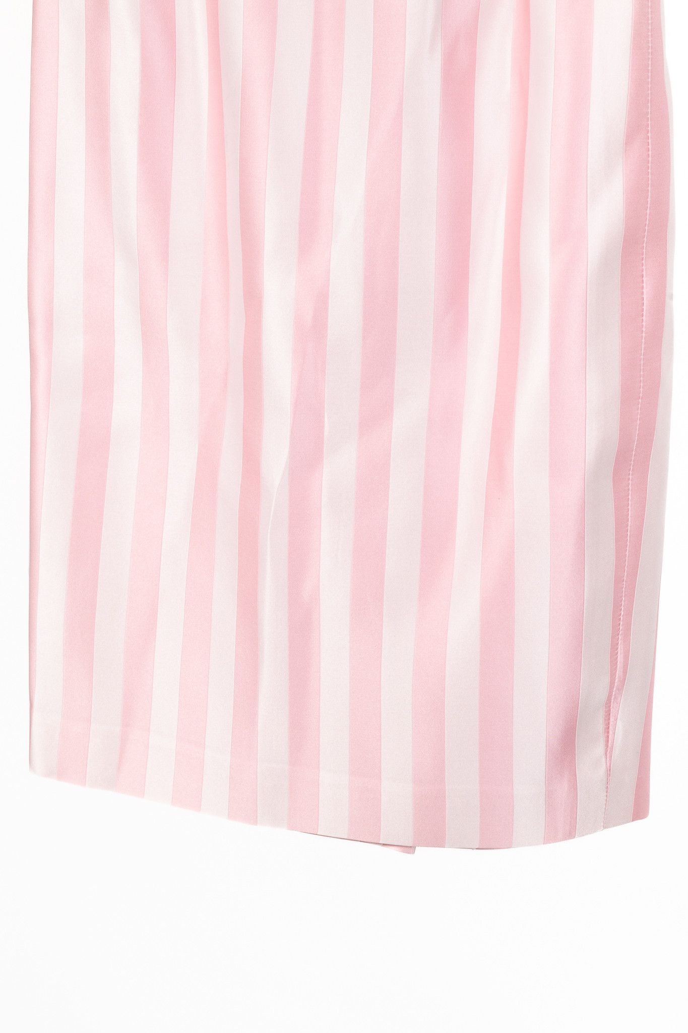 Escada Escada Couture Pink-Striped Silk-Satin Pencil Skirt Size 23" - 5 Thumbnail