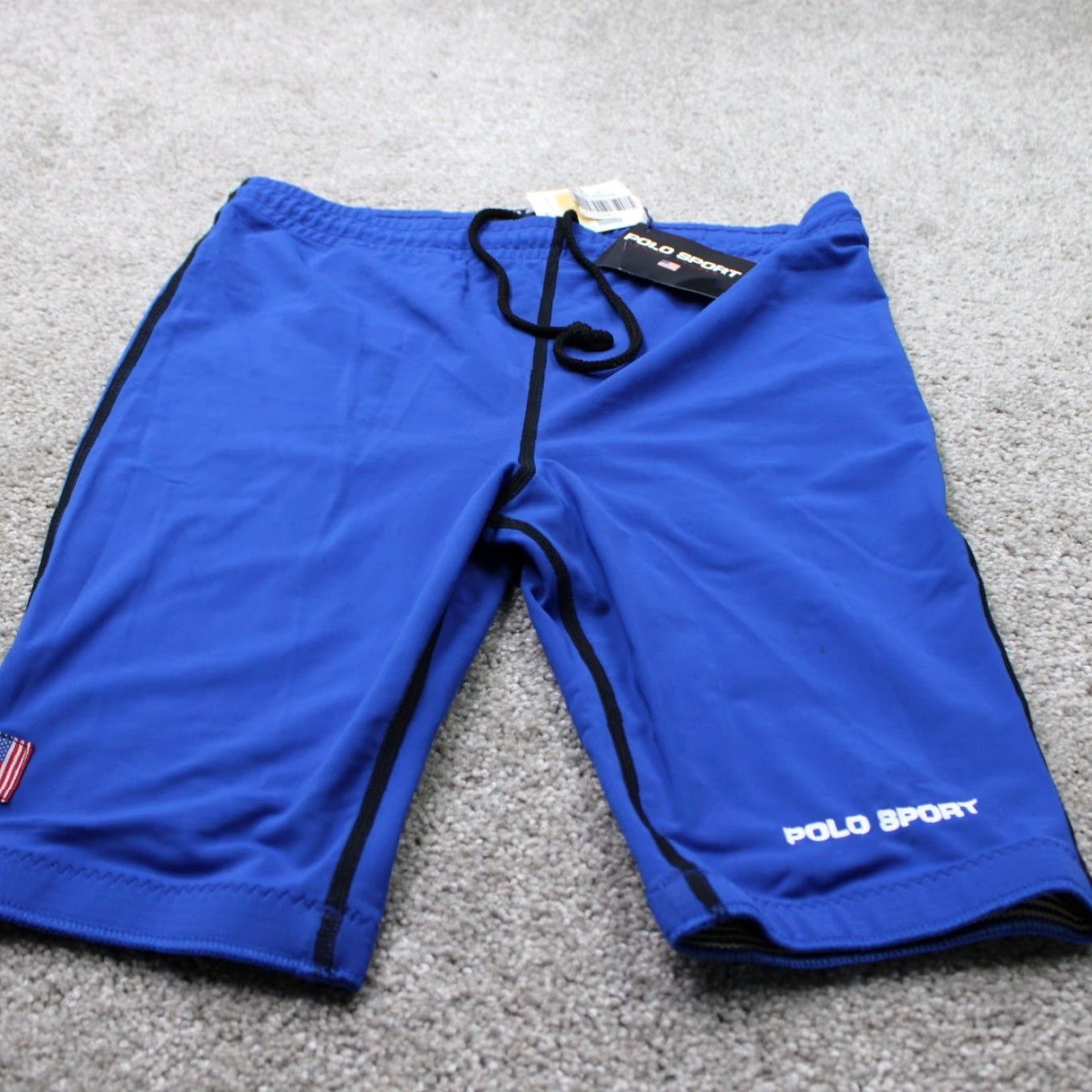 Vintage VINTAGE Polo Sport Shorts Mens Large Blue 9" Inseam Bermuda Drawstring Pockets New with Tags Size US L / EU 52-54 / 3 - 2 Thumbnail