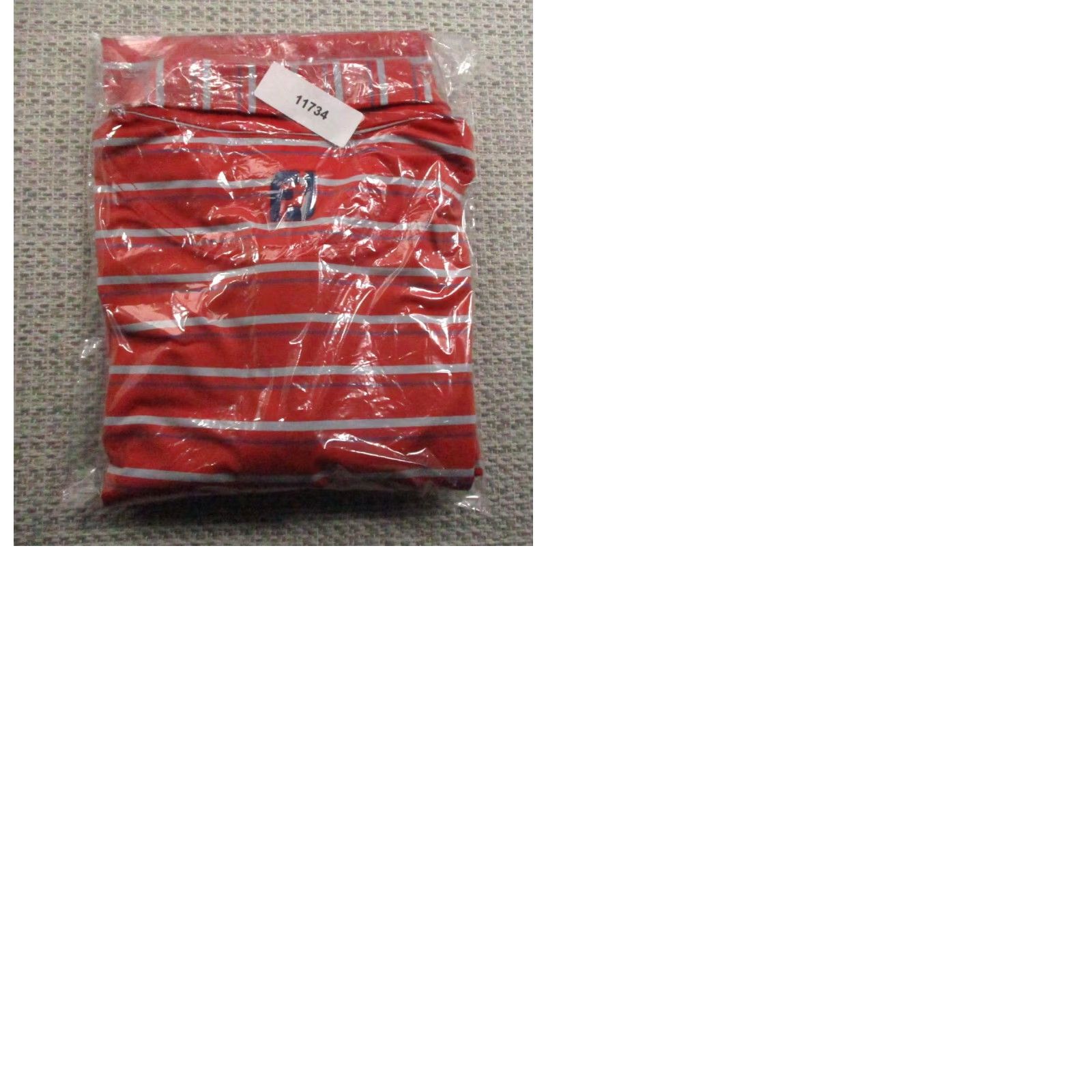 Footjoy FootJoy Polo Shirt Mens Large Red White Blue Stripe Performance Golf FJ Stretch Shirt Size US L / EU 52-54 / 3 - 9 Thumbnail