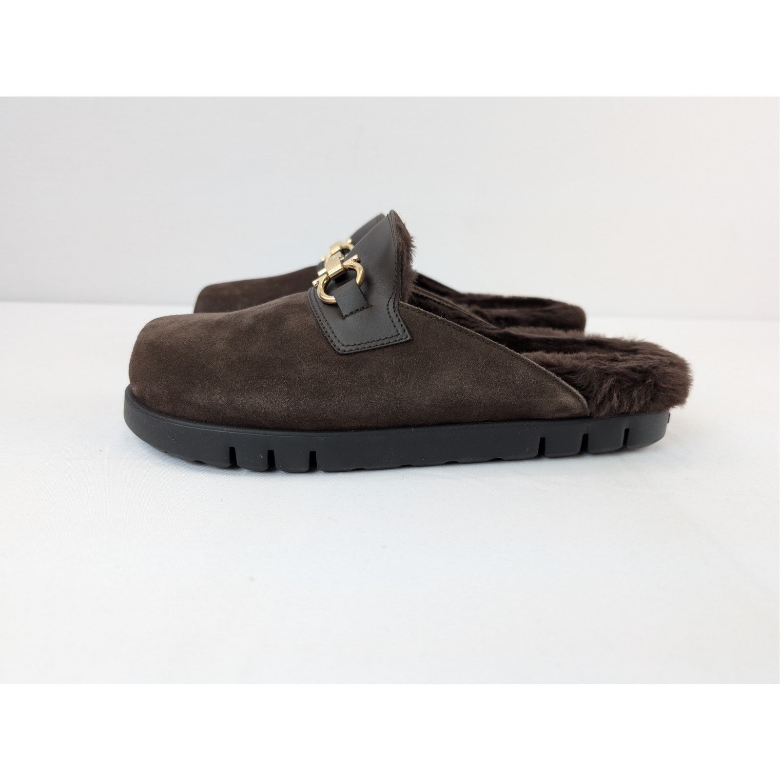 Salvatore Ferragamo o1rshd1 T. Moro 23 Calf Mules in Brown Size US 8 / EU 41 - 9 Thumbnail