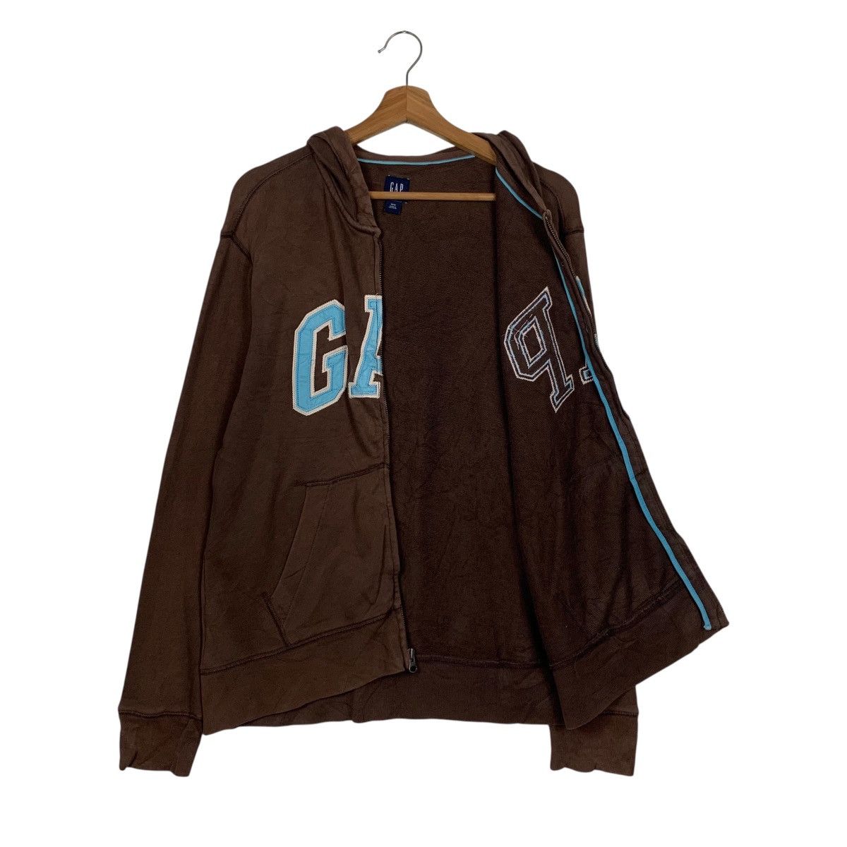Gap Y2k Vintage GAP Big Logo Zipper Hoodie Sweatshirt #3595-C164 Size US S / EU 44-46 / 1 - 8 Thumbnail