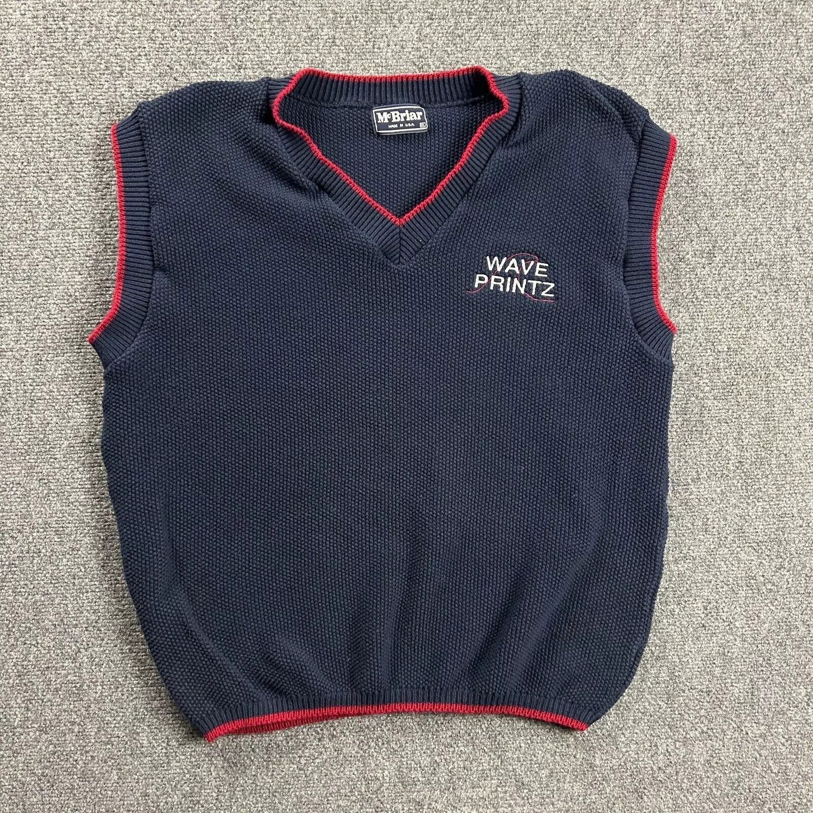 Other McBriar Sweater Vest Mens Extra Large Navy Blue Knit Size US XL / EU 56 / 4 - 1 Thumbnail
