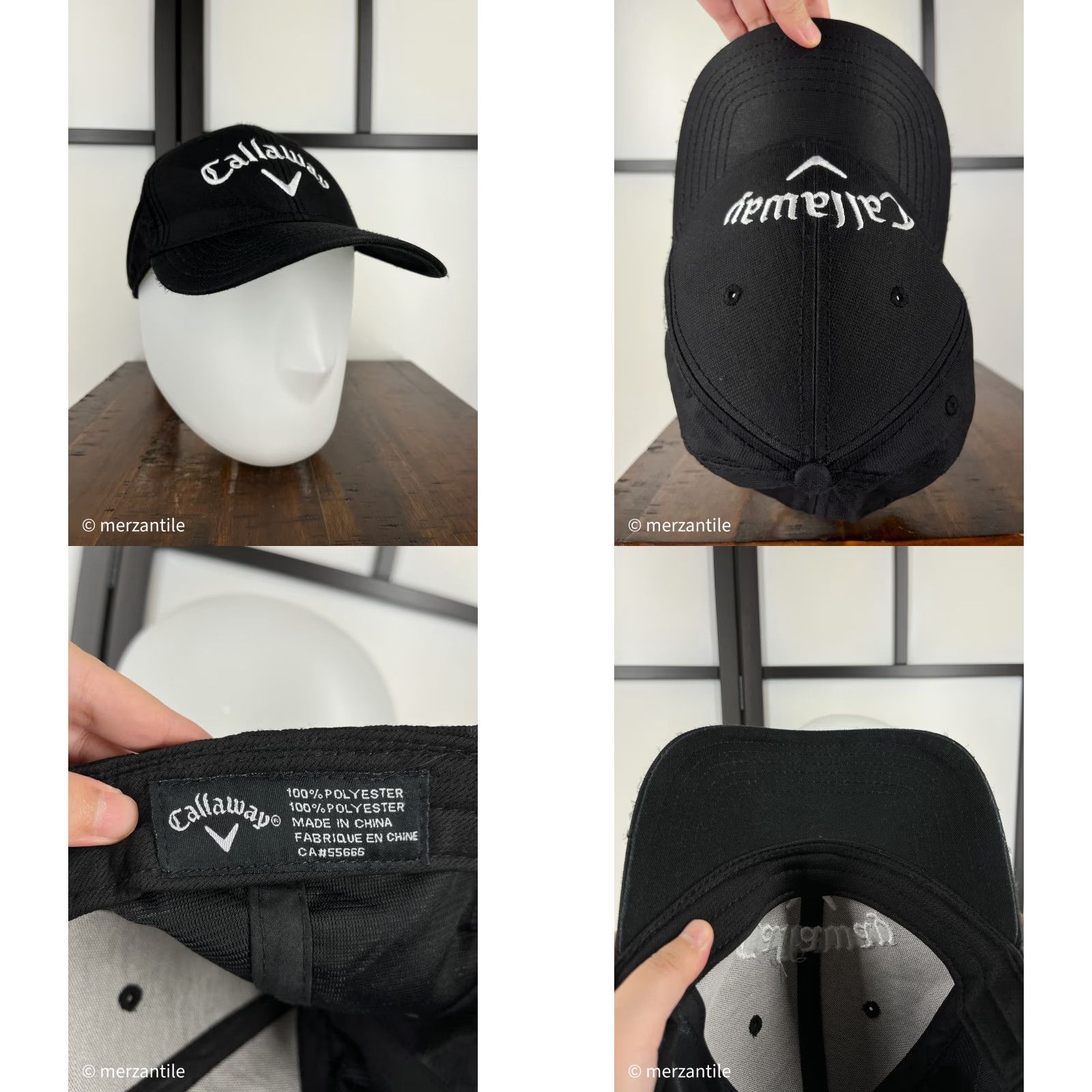 Callaway Callaway Hat Cap Strap Back Mens Black Golf 100% Polyester Lightweight Adjustable Knitted Style Logo Casual Boys Mens Size ONE SIZE - 8 Thumbnail