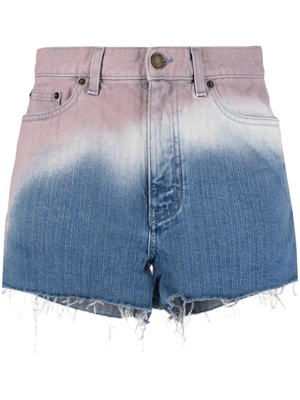 Saint Laurent Paris o1y0126 Denim Short in Multicolor Size 27" / US 4 / IT 40 - 1 Thumbnail