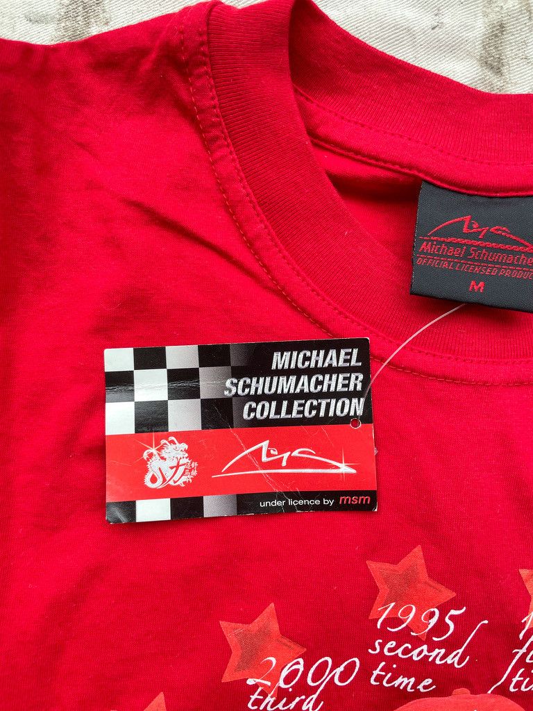 Vintage Y2K Michael Schumacher 7- Time F1 World Champion T- Shirt Size US M / EU 48-50 / 2 - 5 Thumbnail