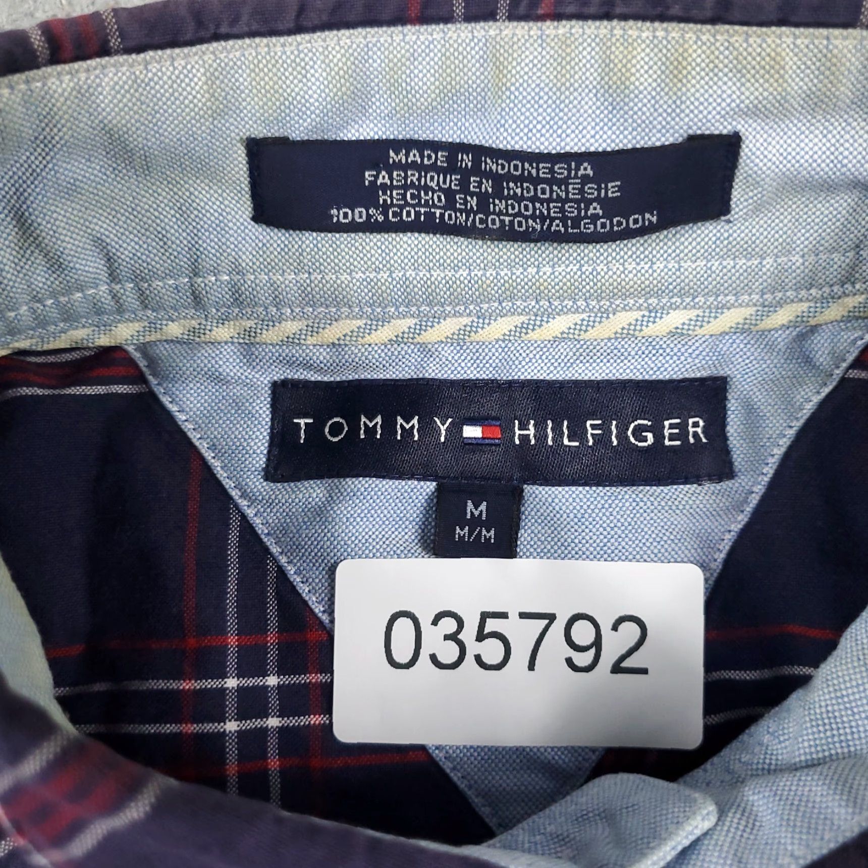 Tommy Hilfiger Tommy Hilfiger Shirt Mens Medium Purple Plaid Button-Up Short Sleeve Casual Classic Modern Colorful American Size US M / EU 48-50 / 2 - 8 Thumbnail