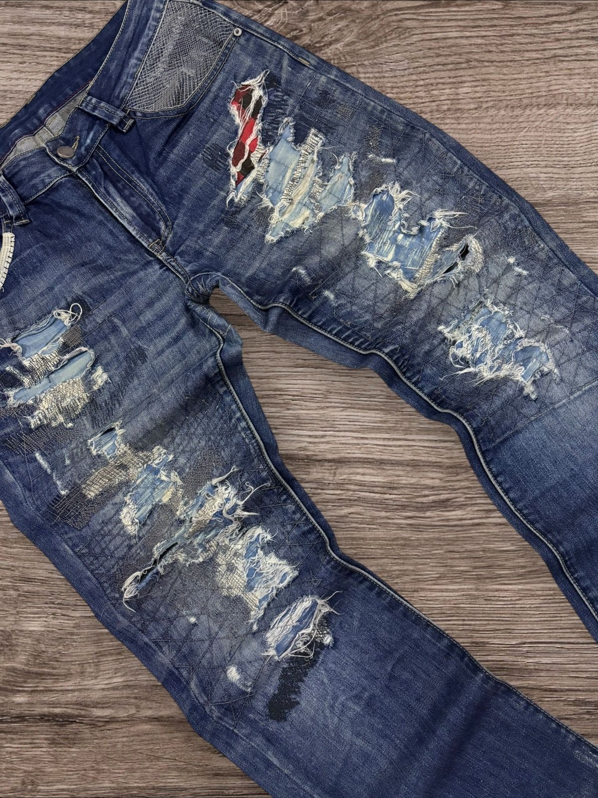 Kapital R.H. by Ron Herman Kapital Boro Inspired Sashiko Jeans Size US 33 - 5 Thumbnail