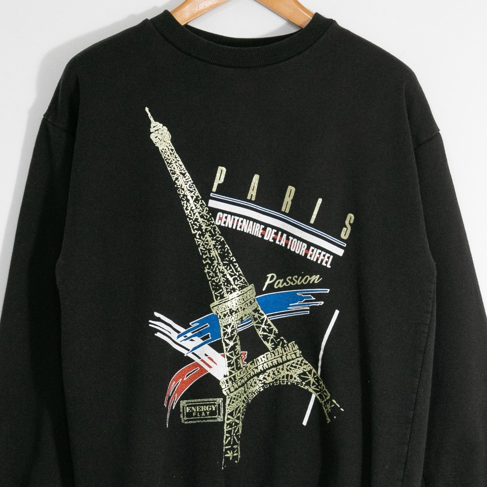 Vintage Vintage 80s Paris Eiffel Tower Centennial Sweatshirt Medium Size US M / EU 48-50 / 2 - 2 Thumbnail