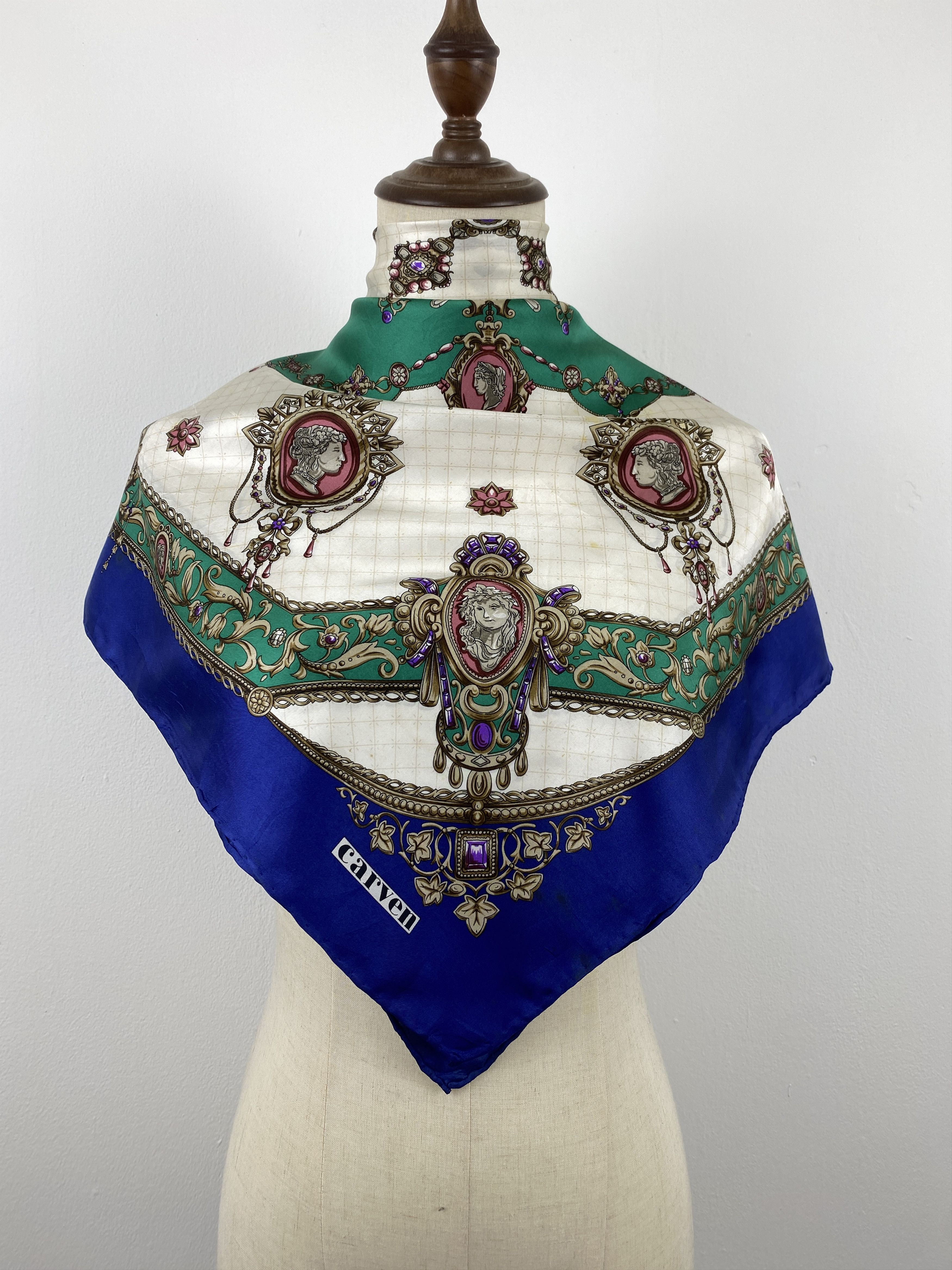 Carven Vintage Carven Paris Silk Scarf / Babushka SN0141 Size ONE SIZE - 1 Thumbnail