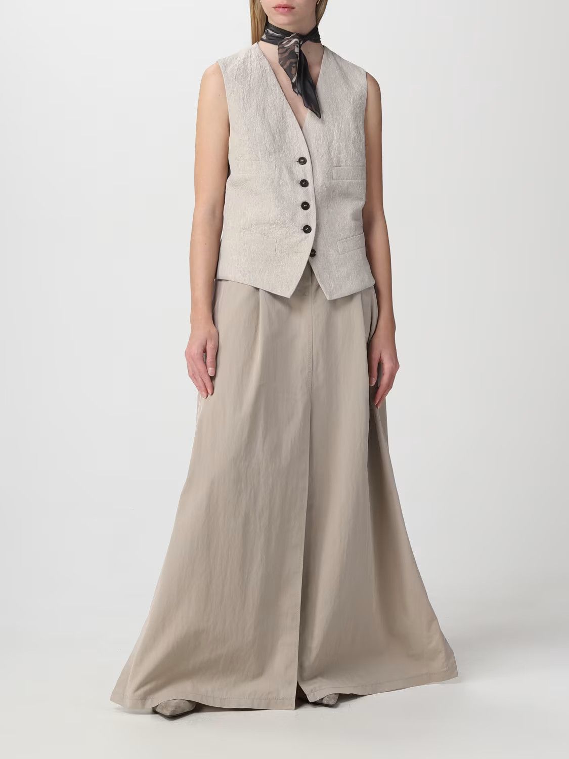 image of Brunello Cucinelli O1W1Db10524 Jacket In Light Beige, Women's (Size Small)