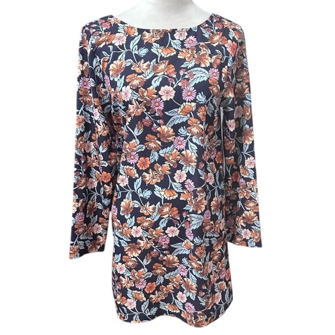 Other Halogen Sheath Dress V-Back Floral Mini Black/Multicolor S Size S / US 4 / IT 40 - 2 Thumbnail