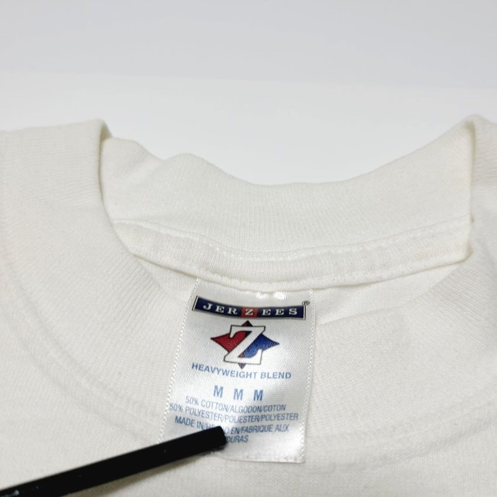 Jerzees VINTAGE Writers Have Endless Possibilities Shirt Men’s Medium White Calvin College T-Shirt Crew Neck Short Sleeve Logo Solid College Theme Mens M Size US M / EU 48-50 / 2 - 4 Thumbnail