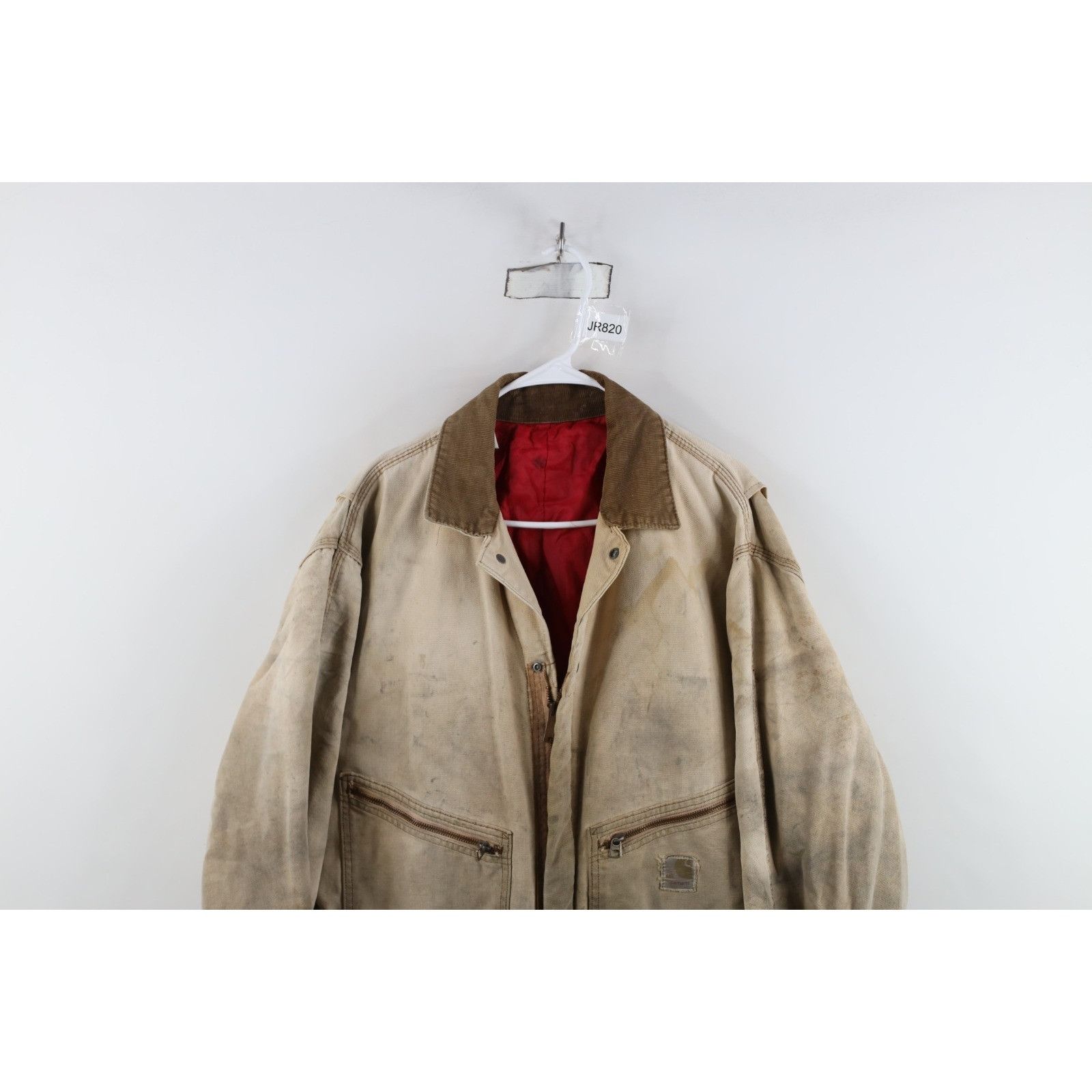 Carhartt Vintage 80s Carhartt Thrashed Quilted Canvas Coveralls Size US 40 / EU 56 - 2 Thumbnail