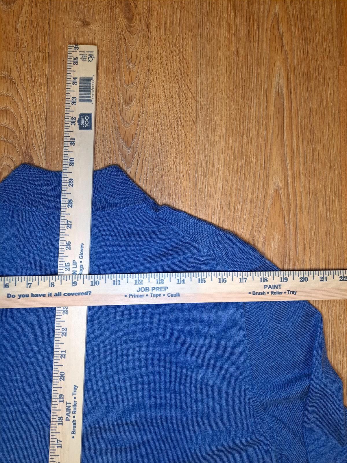 Joseph Abboud Josepoh Abboud Quarter Zip Pullover Sweater XXXL Blue Wool Size US XXL / EU 58 / 5 - 7 Thumbnail