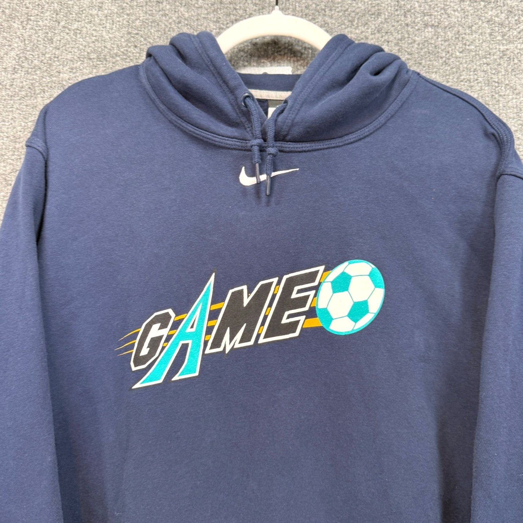 Nike Nike Hoodie Mens L Blue Soccer Graphic Pullover Sweatshirt Center Swoosh Size US L / EU 52-54 / 3 - 2 Thumbnail