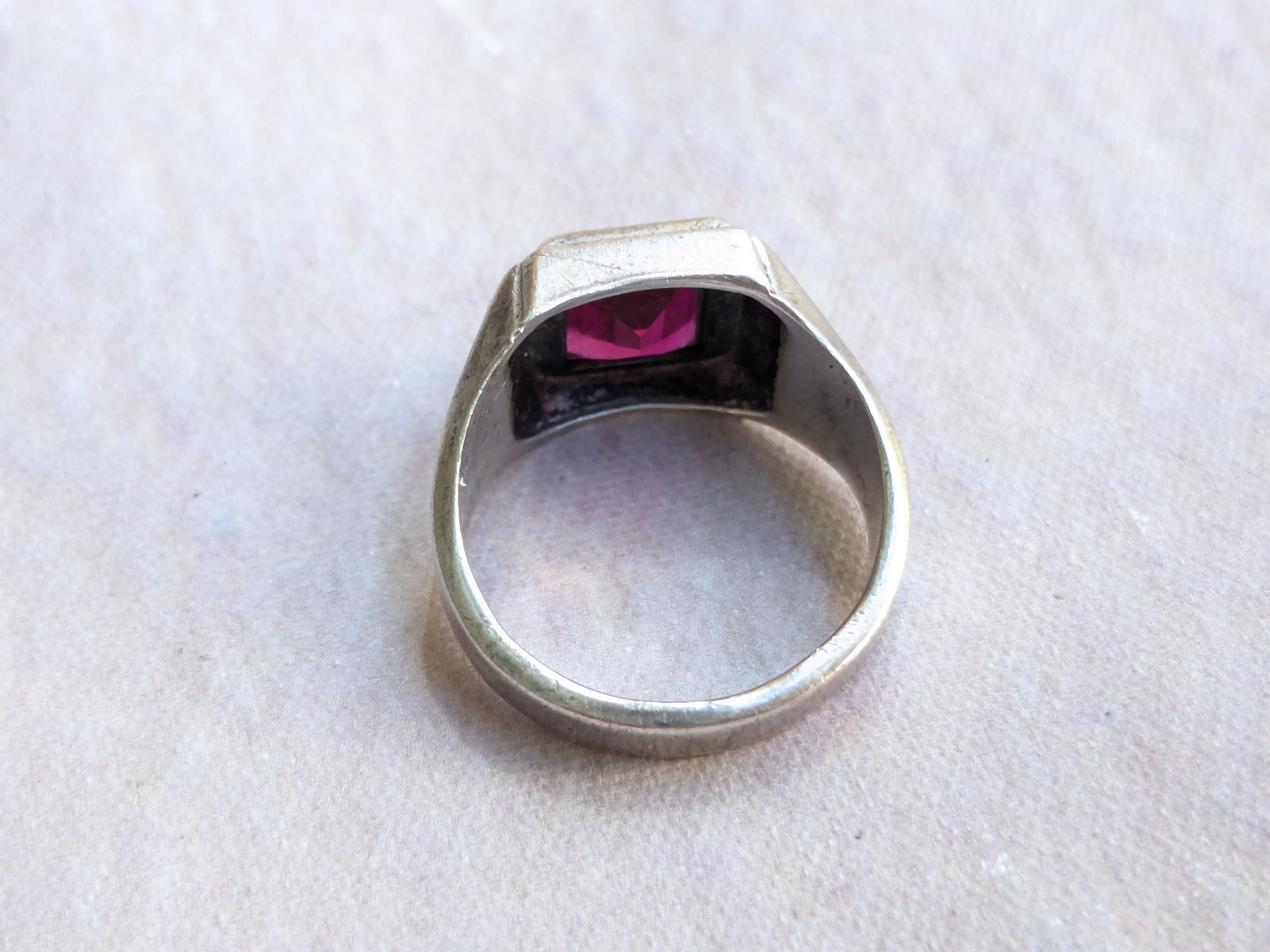 Jewelry Vintage Sterling Silver Ruby Ring Red Label Ruby 9 Size ONE SIZE - 6 Thumbnail