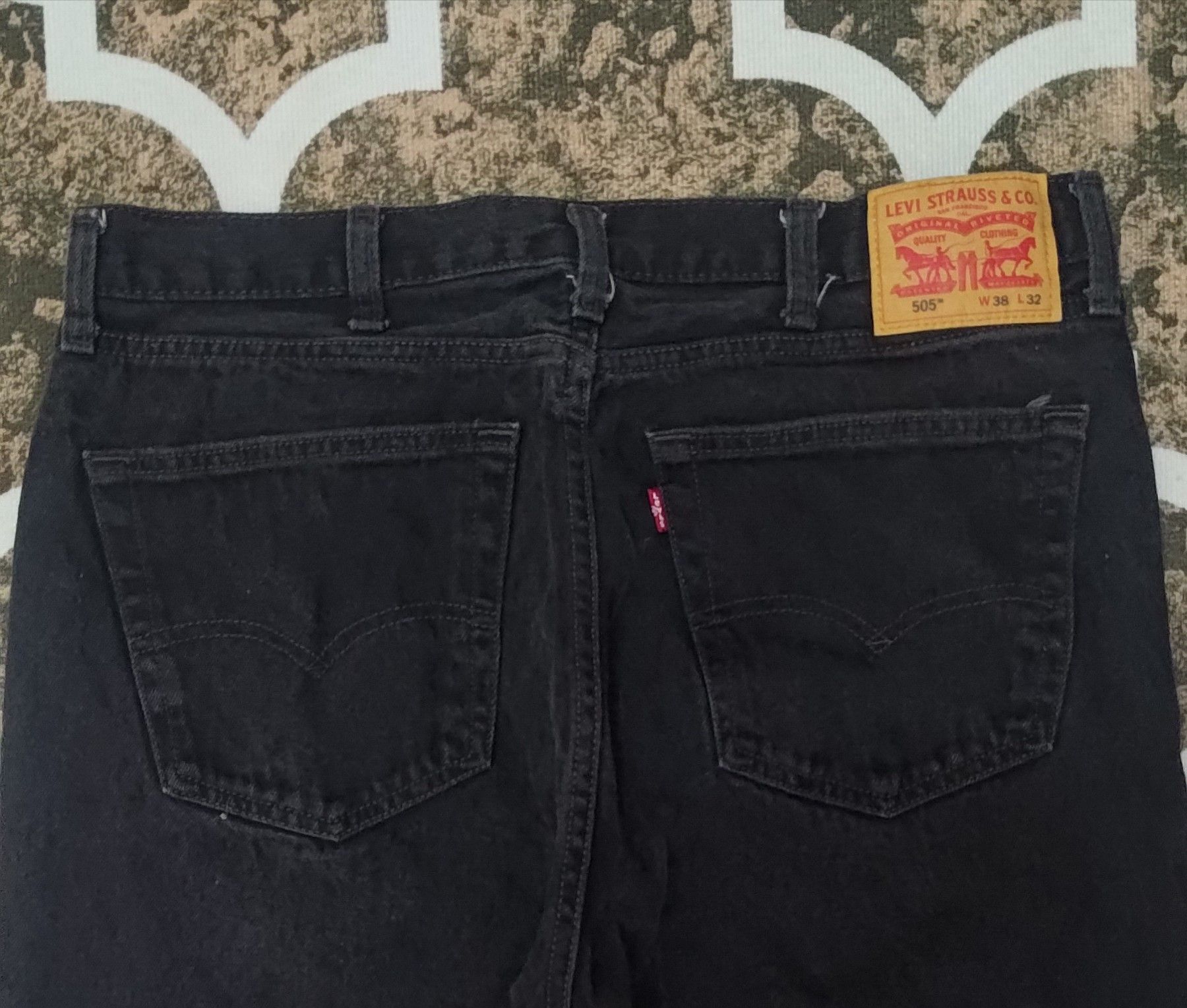 Levi's Levi's 505 W35 L32 Black Denim Size US 37 - 4 Thumbnail