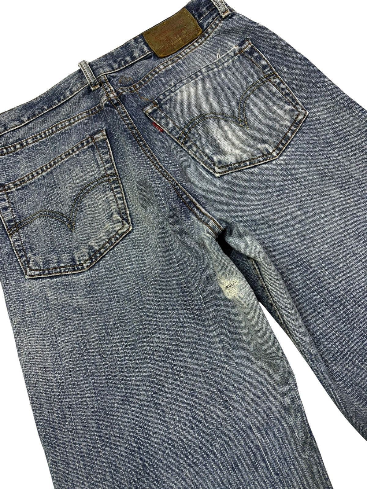 Levi's Vtg 90s Levis 502 Faded Distressed Jeans Size US 30 / EU 46 - 7 Thumbnail