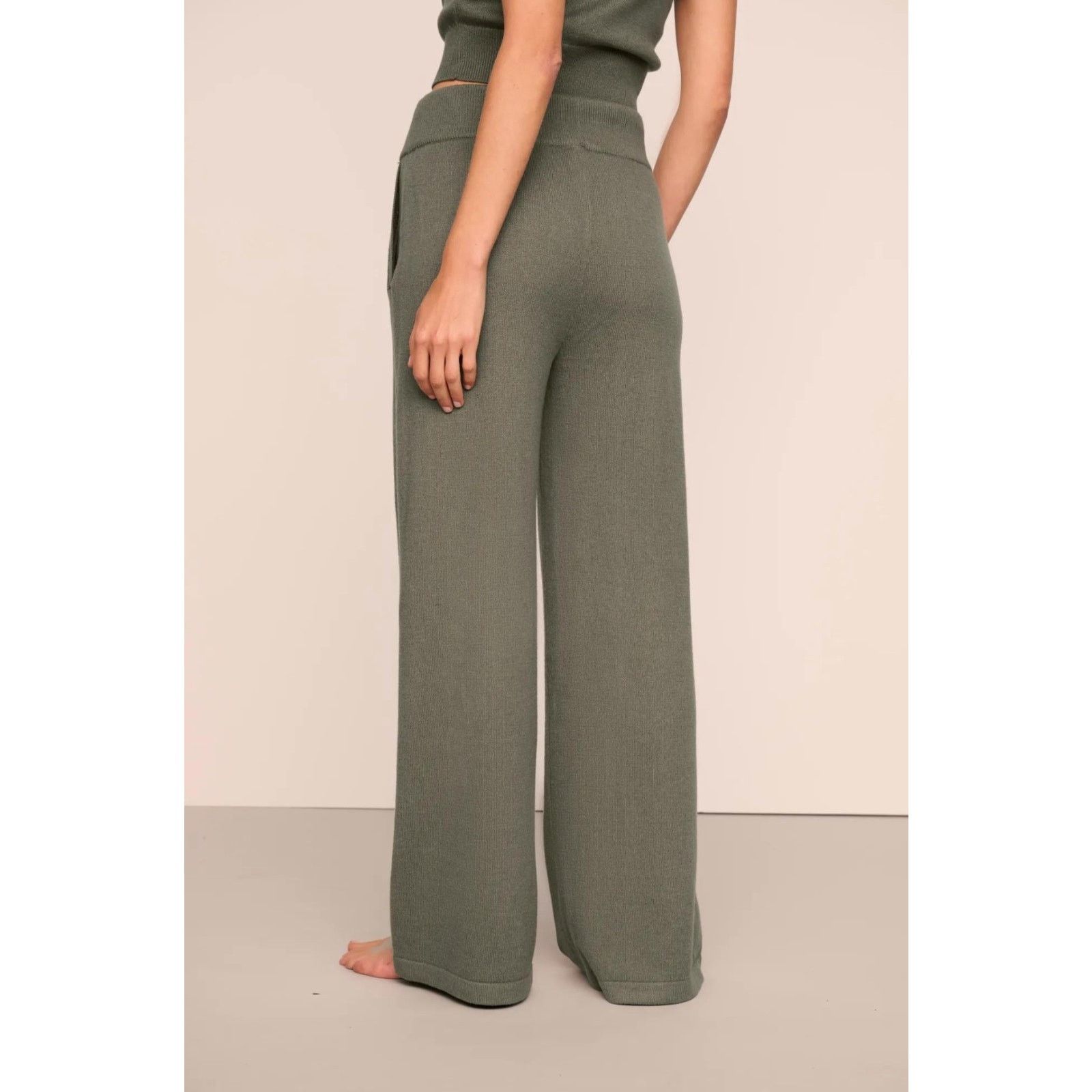 Eberjey Eberjey Softer Recycled Lounge Wide-Leg Sweatpants In Smoli Size 29" - 3 Thumbnail