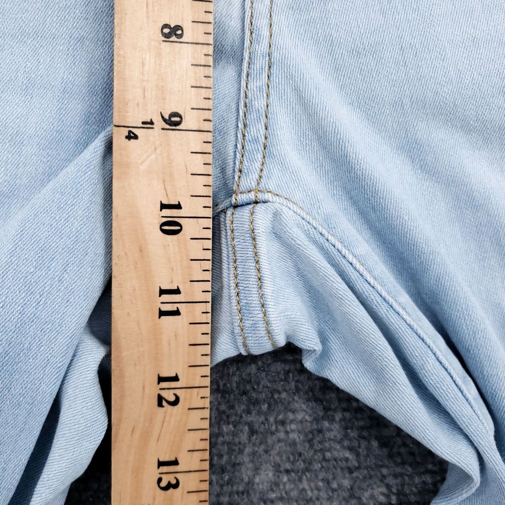 Vintage Universal Thread Jeans Women Blue High Rise Skinny Stretch Raw Hem Denim 2/26R Size 26" / US 2 / IT 38 - 6 Thumbnail