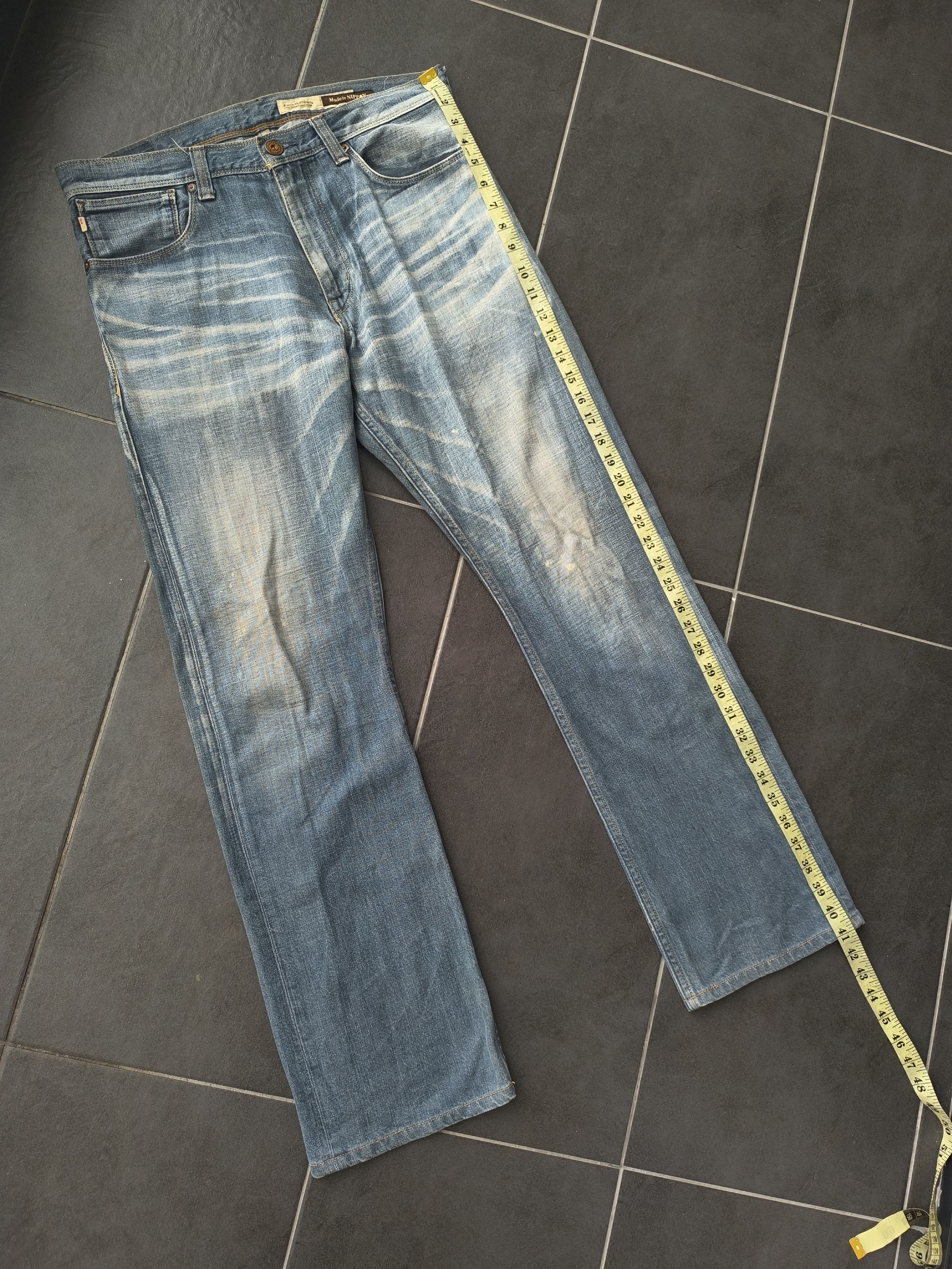 If Six Was Nine × Japanese Brand × Le Grande Bleu (L.G.B.) FLARE JEANS BUCKLE BACK NUMBER JEANS Size US 34 / EU 50 - 18 Thumbnail
