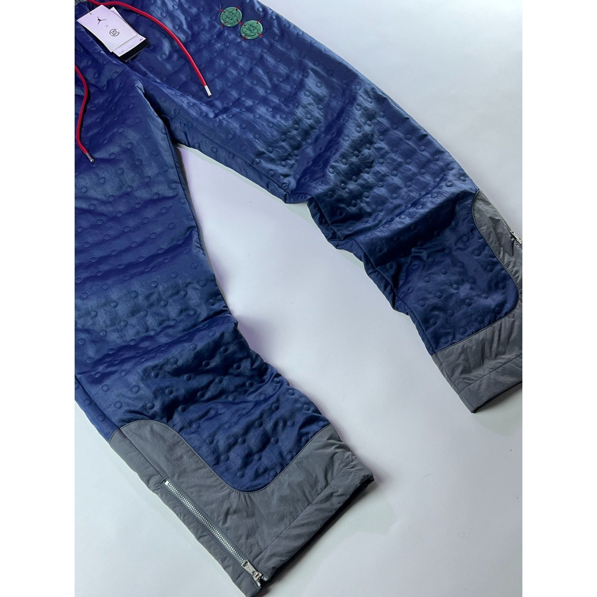 CLOT × Jordan Brand Jordan X Clot Rare Quilted Track Pants Baggy Fit Size US 33 - 2 Thumbnail