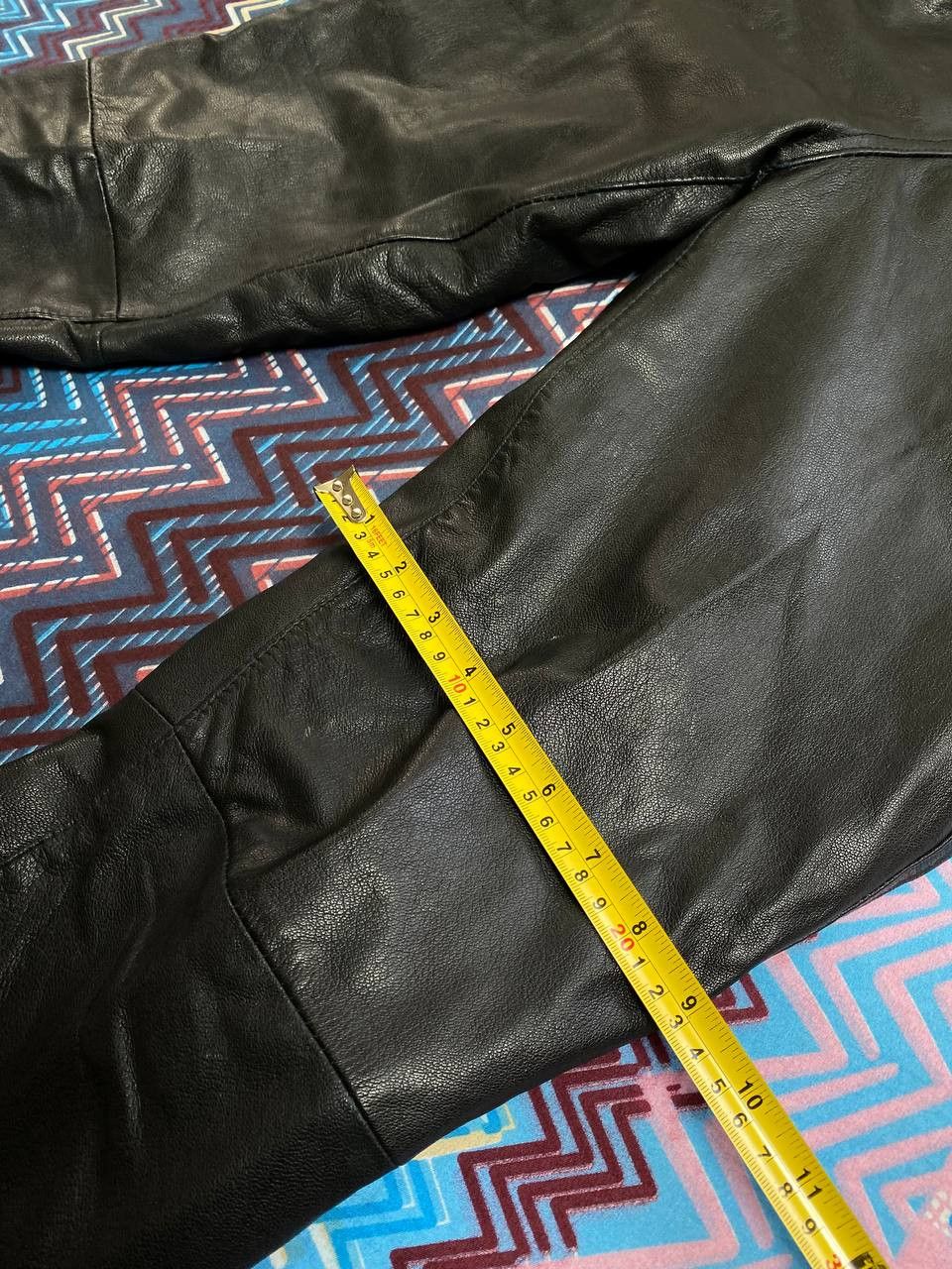 Leather Dirty Painted Distressed Thrashed Faded Baggy Jeans Y2K Size US 30 / EU 46 - 13 Thumbnail
