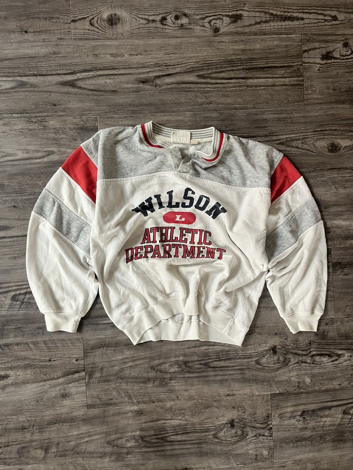 Vintage × Wilson Vintage 90s y2k Wilson Athletic Sweatshirt Size US L / EU 52-54 / 3 - 1 Thumbnail
