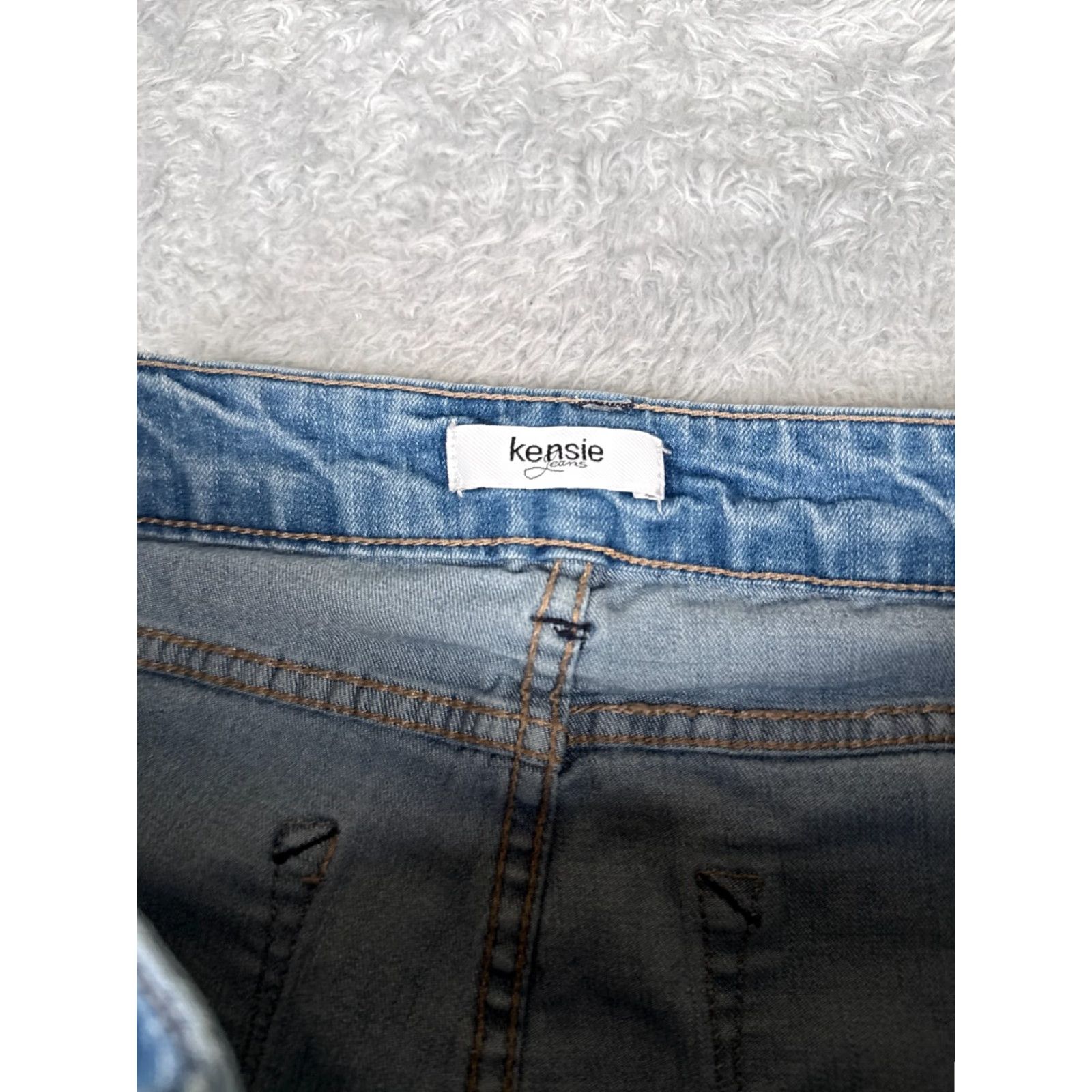 Vintage Kensie Jeans Womens Blue Denim Straight Leg Low Rise Cotton Blend Zip 28x24 Jeans Womens Boys? Size 26" / US 2 / IT 38 - 6 Thumbnail