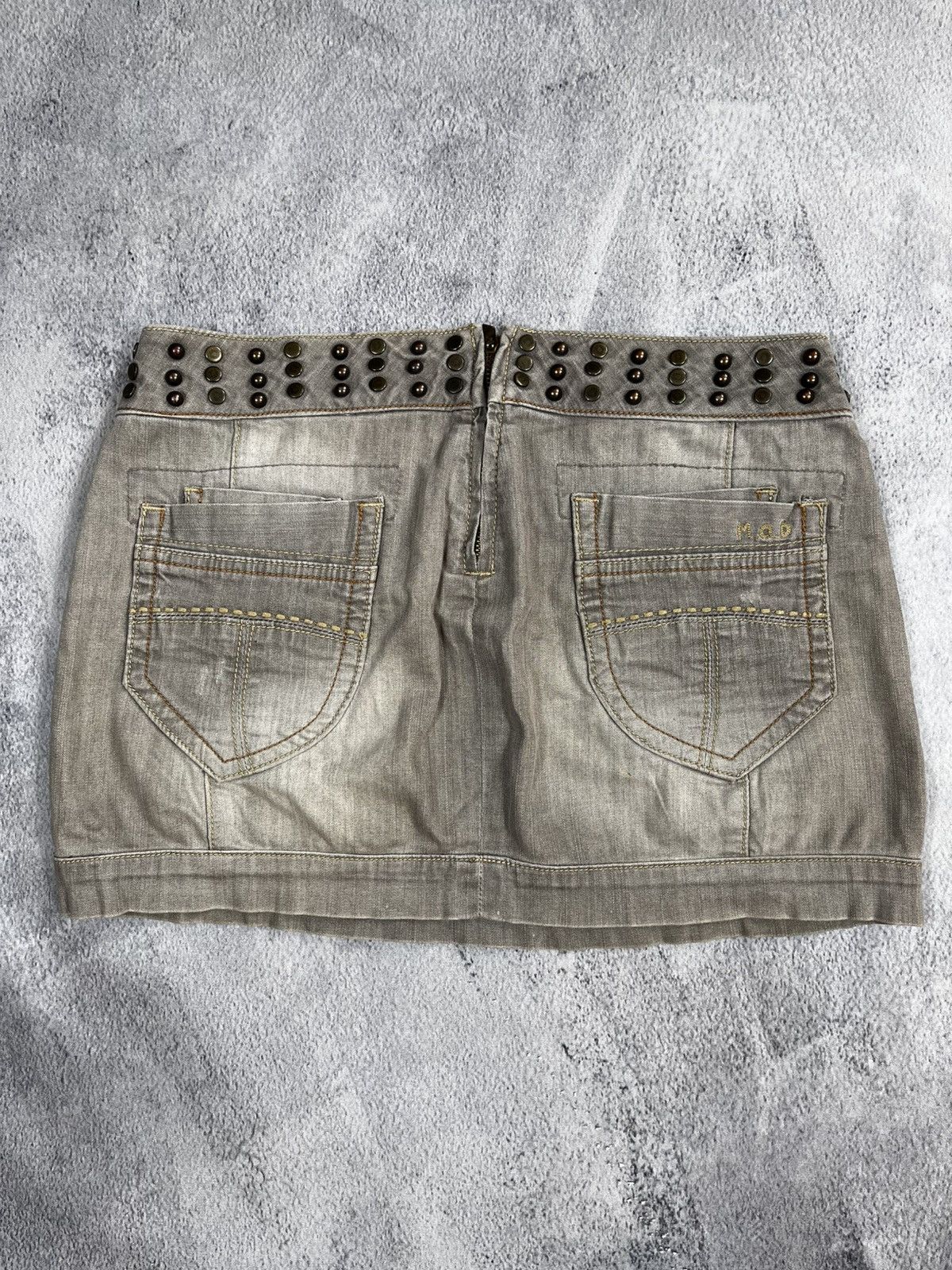 Japanese Brand × Vintage Vintage Y2K faded denim mini skirt Japanese size M Size 30" / US 8 / IT 44 - 4 Thumbnail