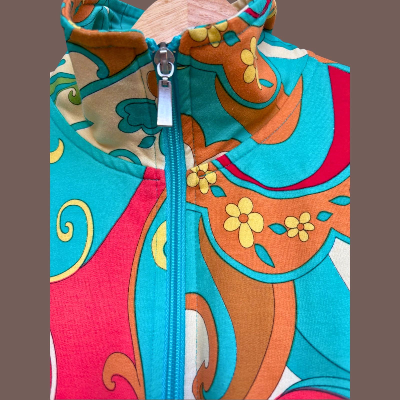 Vintage VTG Zip-Up | Mirror Image Psychedelic Floral | Y2K Print Size M / US 6-8 / IT 42-44 - 4 Thumbnail