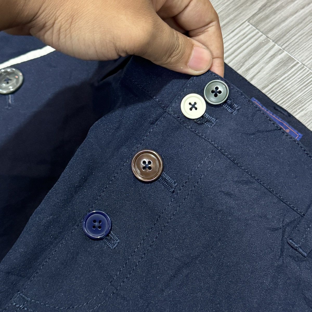 Japanese Brand × Undercover × Vintage Undercover AW 04/05 "BUT BEAUTIFUL" Navy Button Cargo pants Size US 32 / EU 48 - 10 Thumbnail